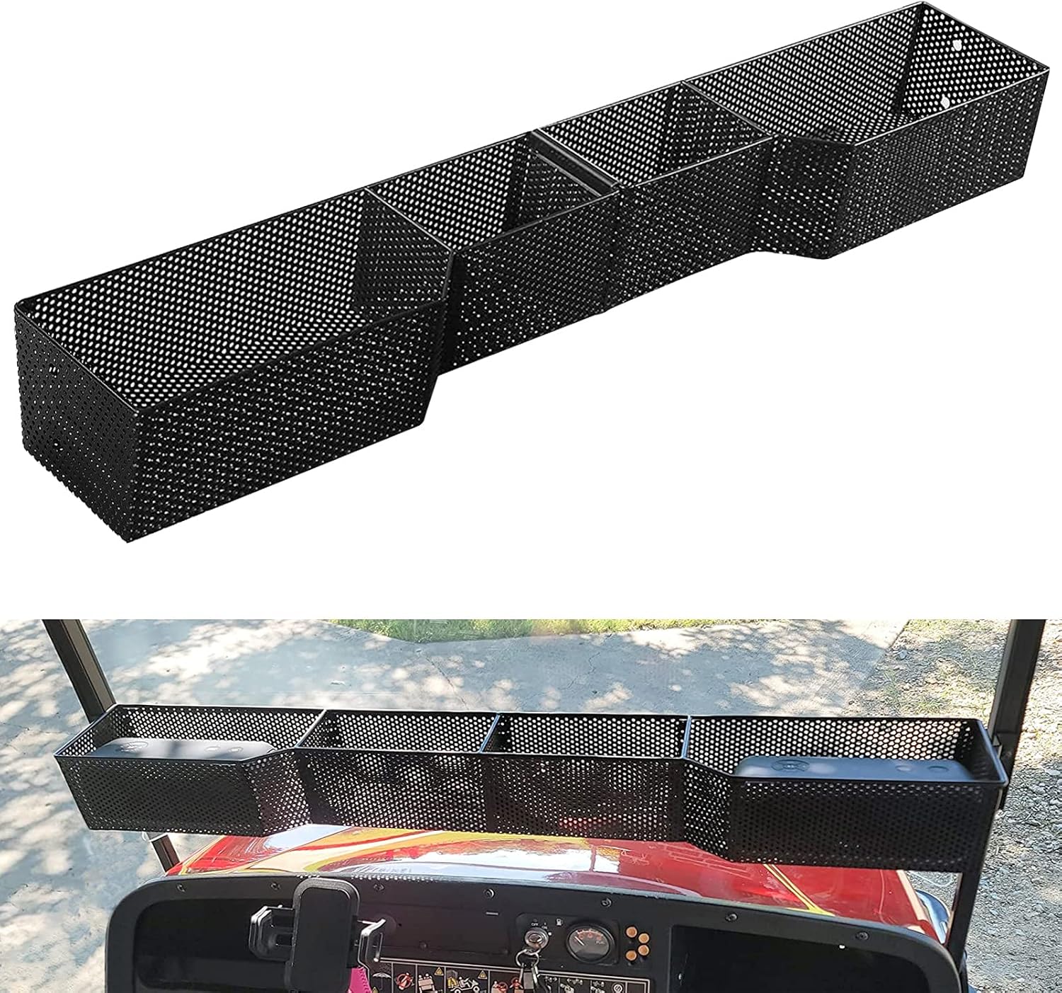 Golf Cart Front Inner Basket Mesh Storage Tray Organizer for EZGO TXT & RXV