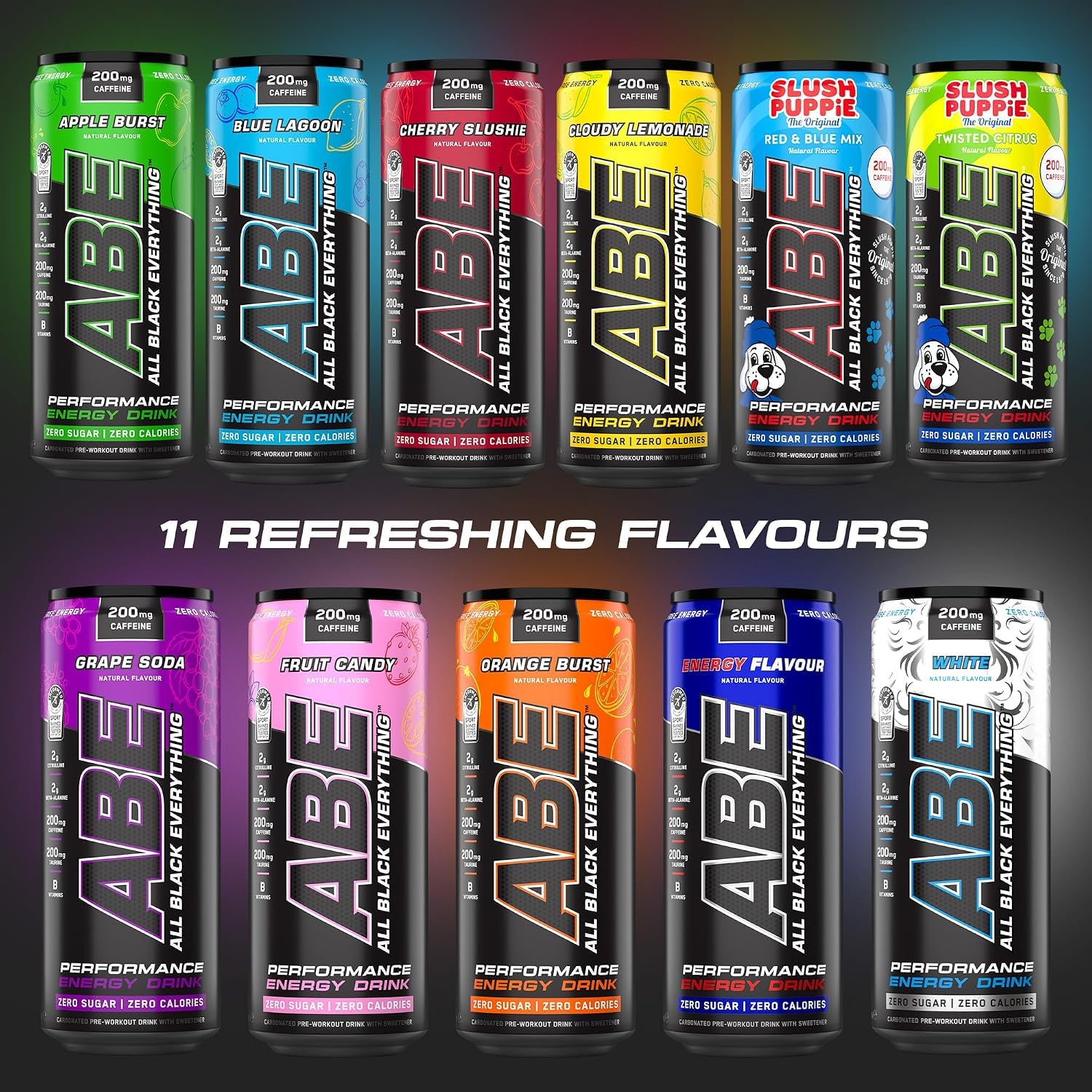 Applied Nutrition ABE Pre Workout Cans, Blue Lagoon, 12 x 330ml