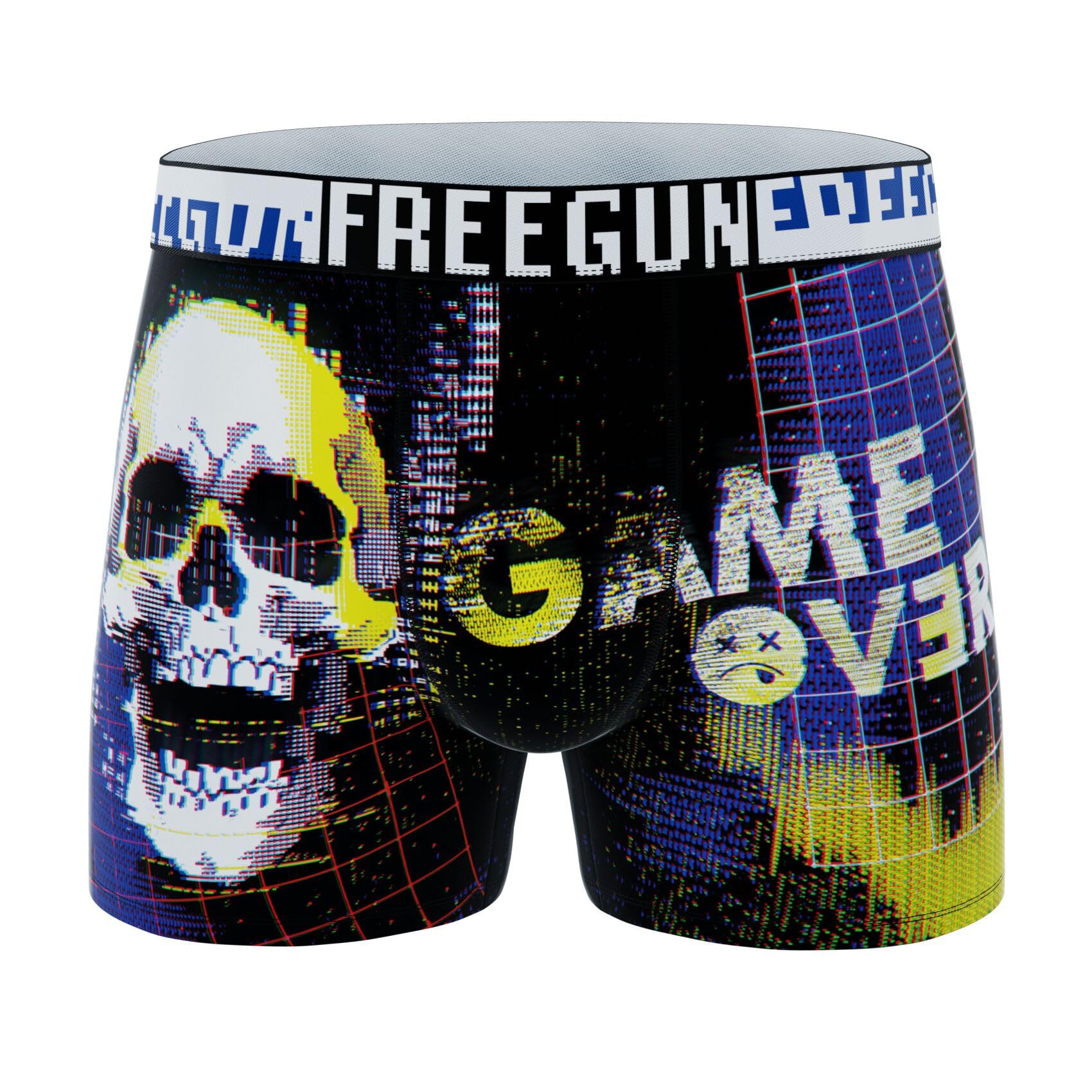 FREEGUN Boxer Hombre, Calzoncillos Hombre Paisaje, Suave y Transpirable (Juego de 4)