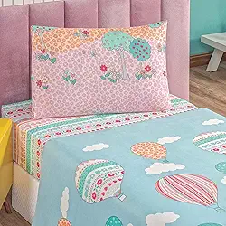 Jogo de Cama Solteiro Bouti Kids 03 Peças Balão, Bia Enxovais