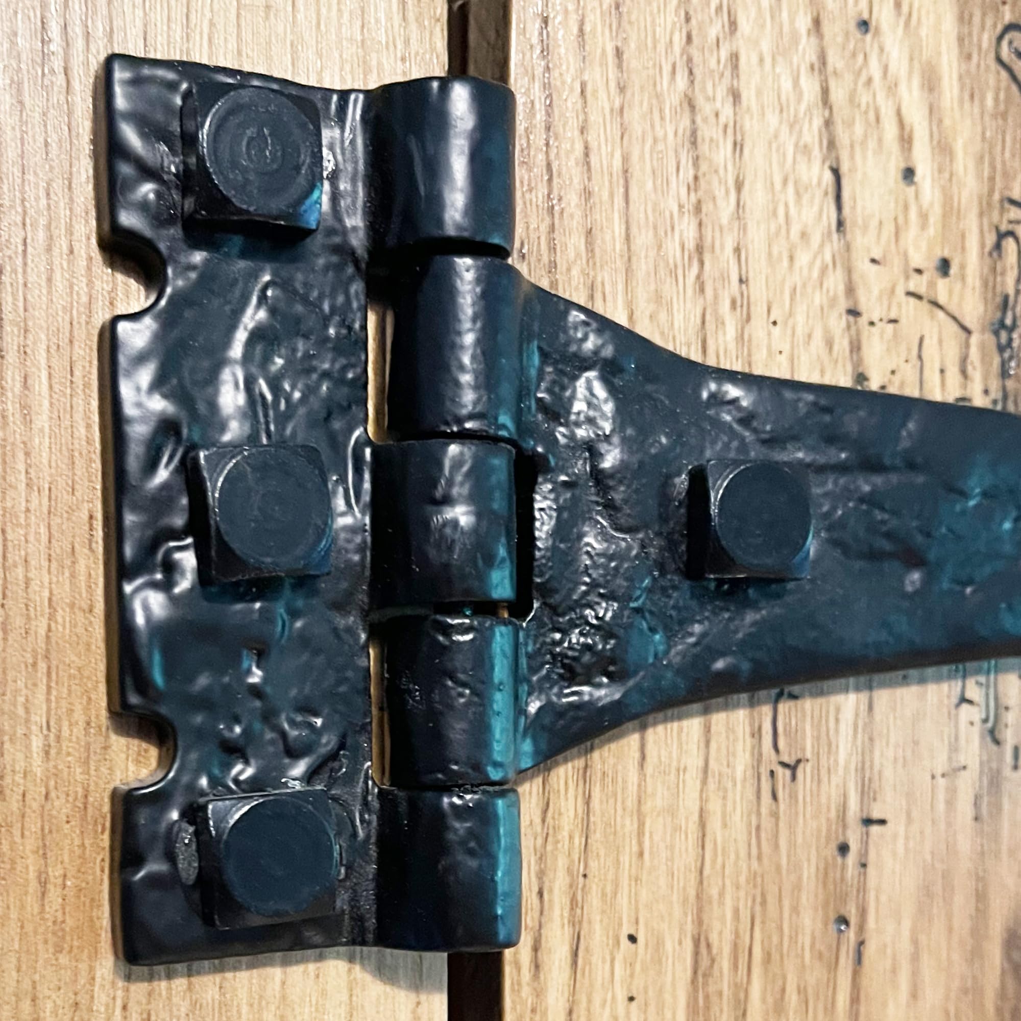 Vis à bois à tête carrée rustique de 0,6 cm x 7,6 cm – Boulons tire-fonds décoratifs carrés noirs antiques – Revêtement en oxyde noir – ¼ de x 7,6 cm – pour charnières, armoires
