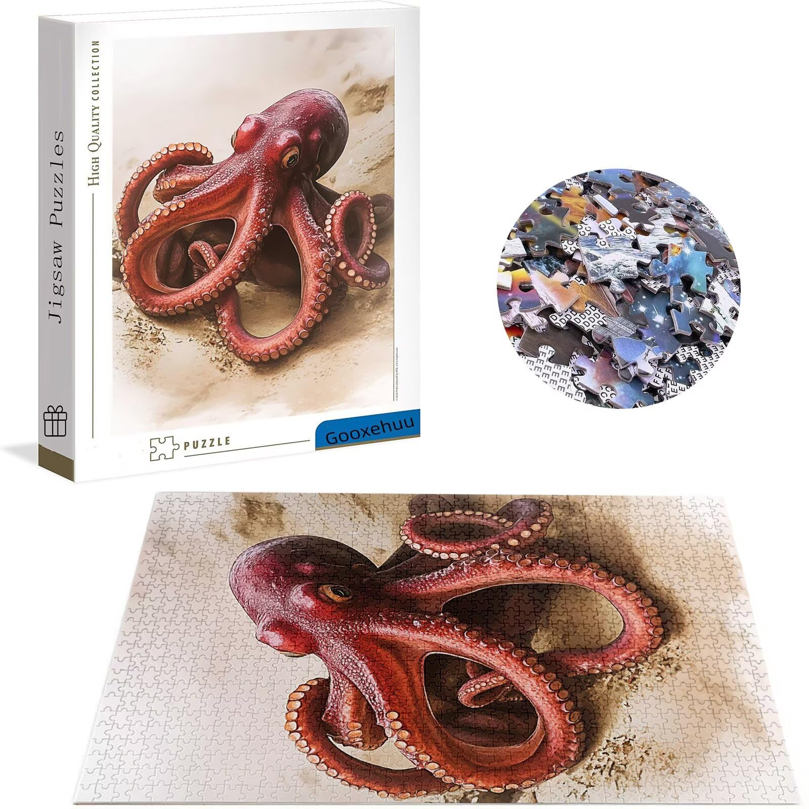Puzzle ze zwierzętami, 3000 elementów, drewniane puzzle 122 x 81 cm, puzzle dla dorosłych i dzieci, "zrób to sam", wysoka jakość, klasyczna drewniana jigsaw, dekoracja ścienna do domu lub jako prezent