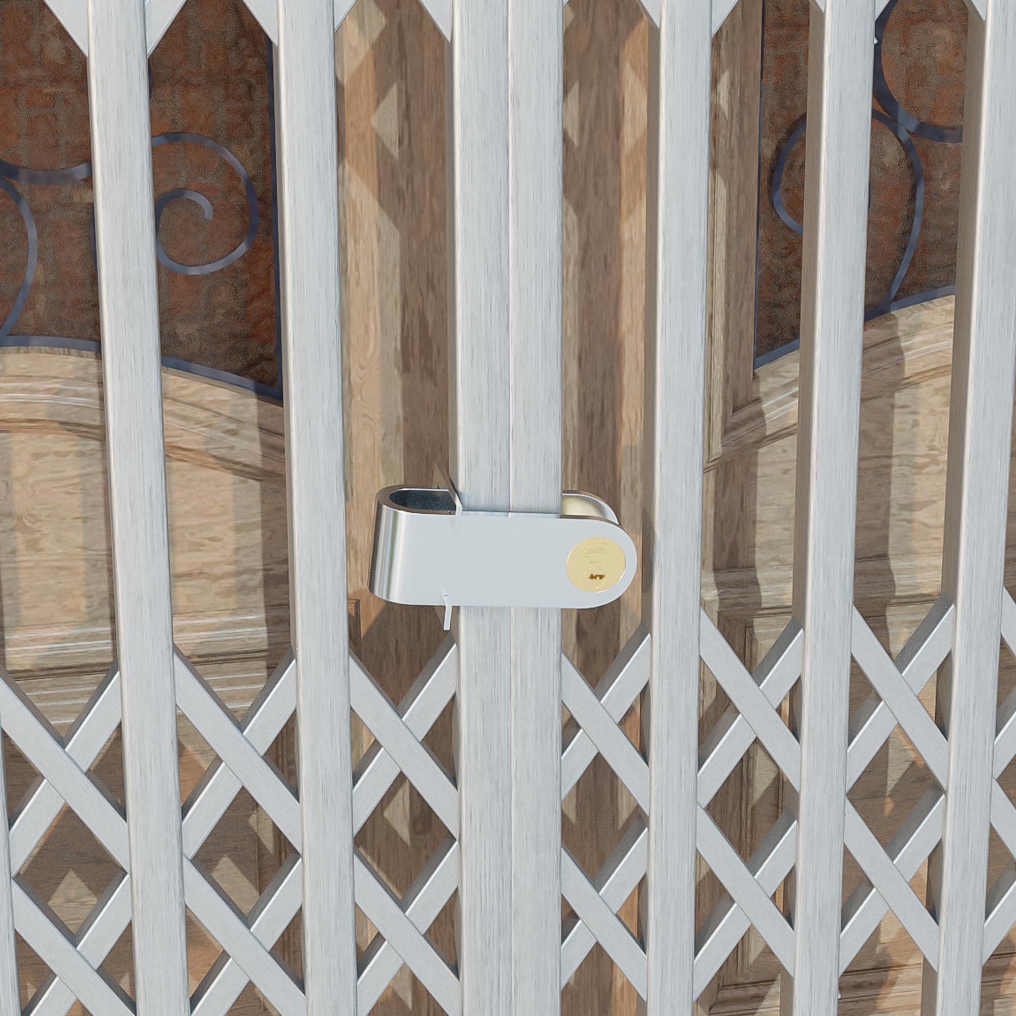 Amig - Cerradura de Alta Seguridad Modelo 680 para Puertas de Ballesta - Latón Cromado Brillo - Incluye 3 Llaves de Puntos - 115 x 40 mm - Ideal para Cierres Extensibles y Cancelas