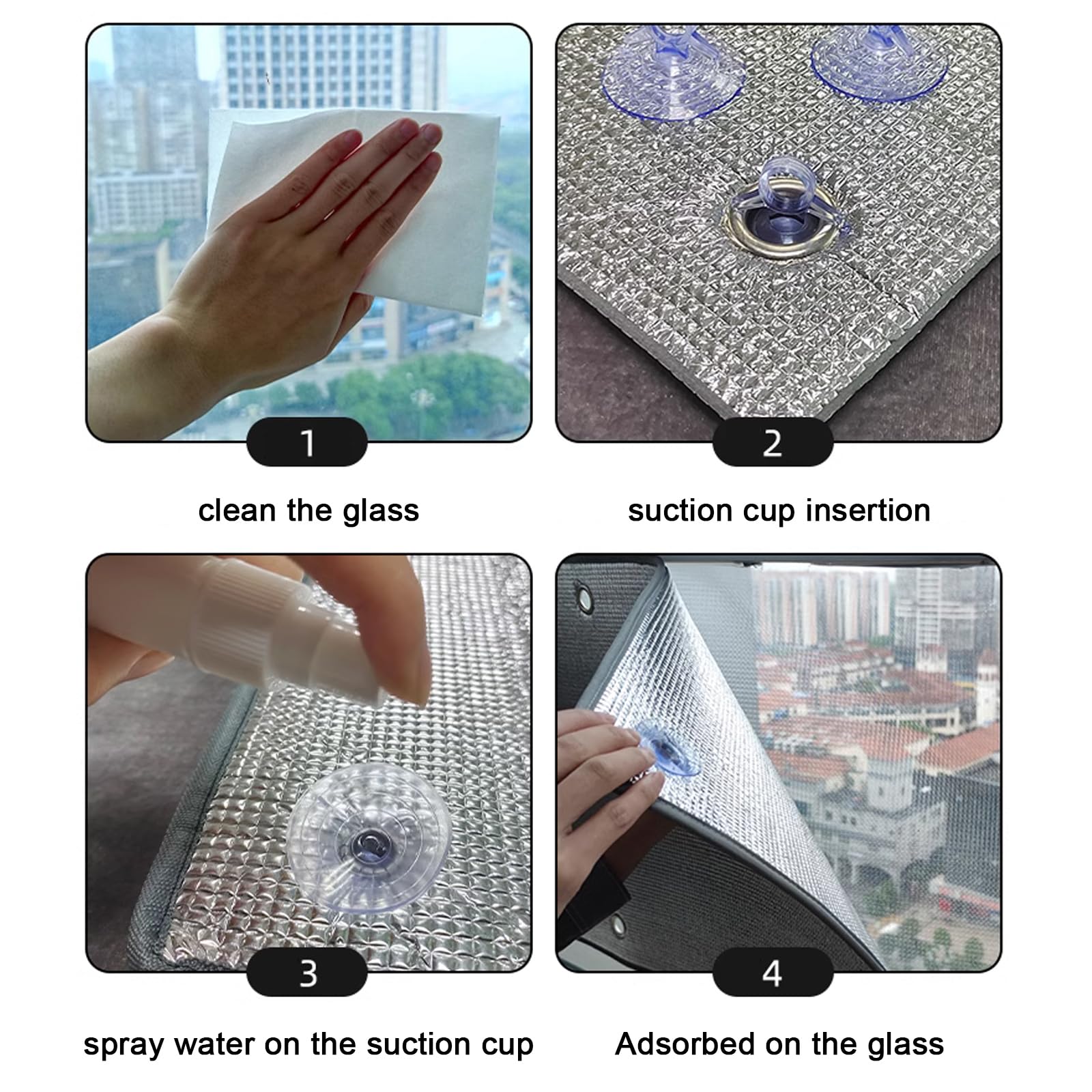 Pellicola per Vetri Finestre Privacy,Pellicola Oscurante Controllo del Calore,Pellicola Riflettente Finestre Anti 99% UV,Pellicola Isolante in Alluminio,per Lavanderie Balcone (130x160cm/51''x63'')