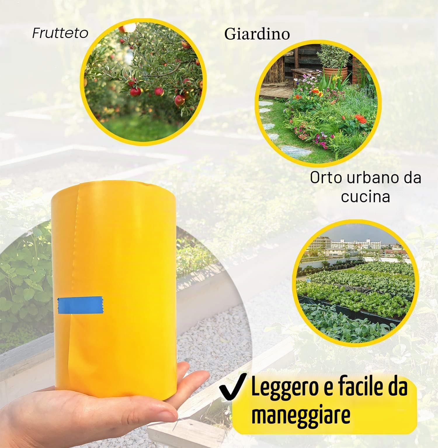 Rolltrap, rotolo con adesivo cattura insetti su entrambi i lati, 15,5 cm, lunghezza 25 metri.