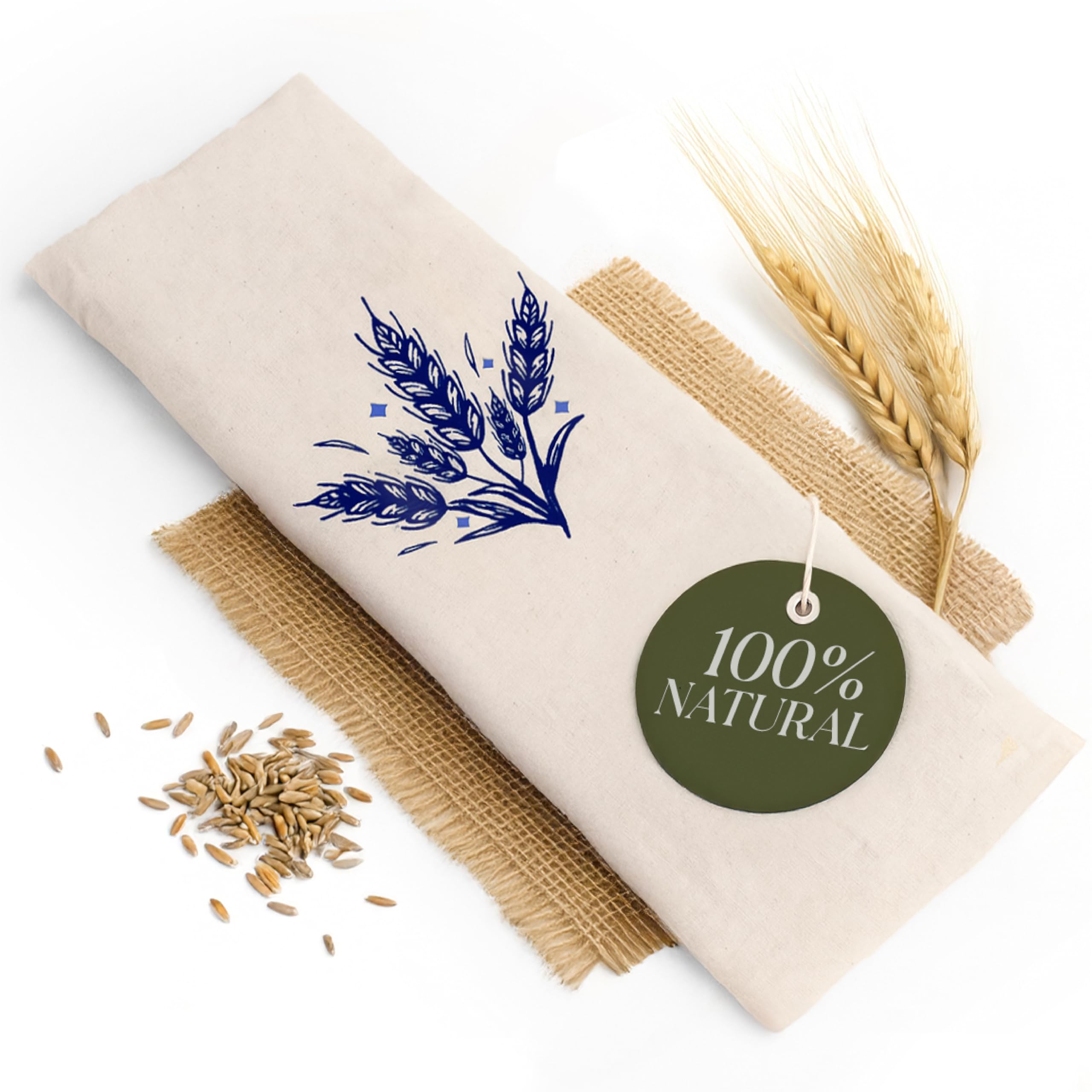 Dreamzie – Körnerkissen Mikrowelle mit 100 % natürlichen Weizenkörnern – Wärmekissen 20x53 cm – Alternative zum Kirschkernkissen