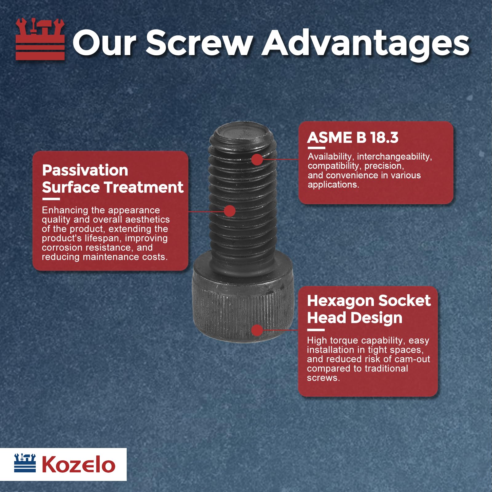 Kozelo 10pcs Socket Head Cap Screws - Image 3