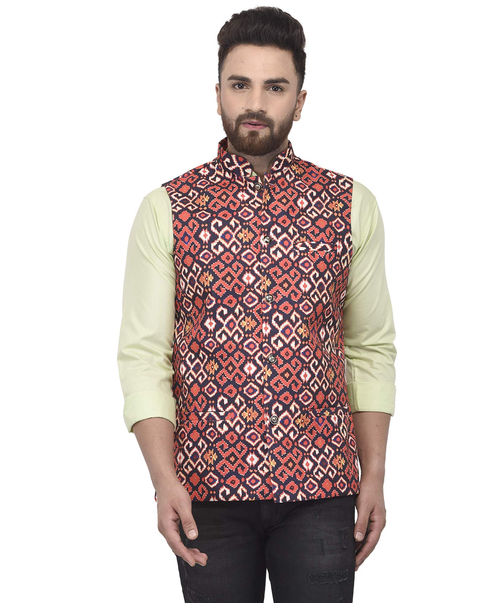 Men's Cotton Blend Nehru Jacket.-image-45