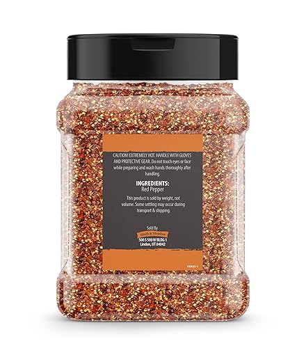 Miniatura 2 de Birch & Meadow Copos de pimiento rojo triturado, 5.6 onzas, cobertura de pizza, picante y ligeramente picante
