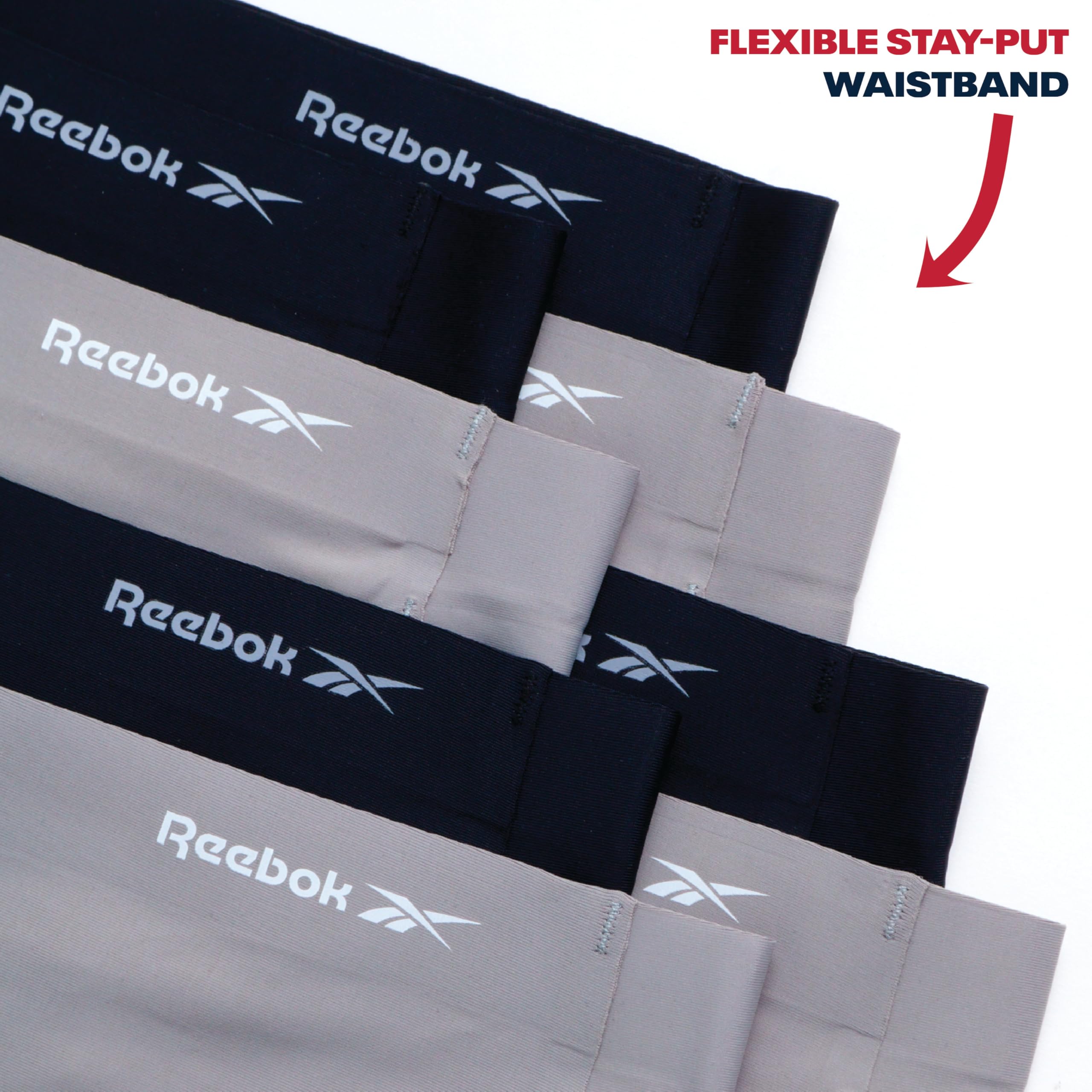 Reebok Lot de 4 ou 8 strings pour femme - Respirant - Stretch - Performance - Sexy - Sans couture - Taille S à XL