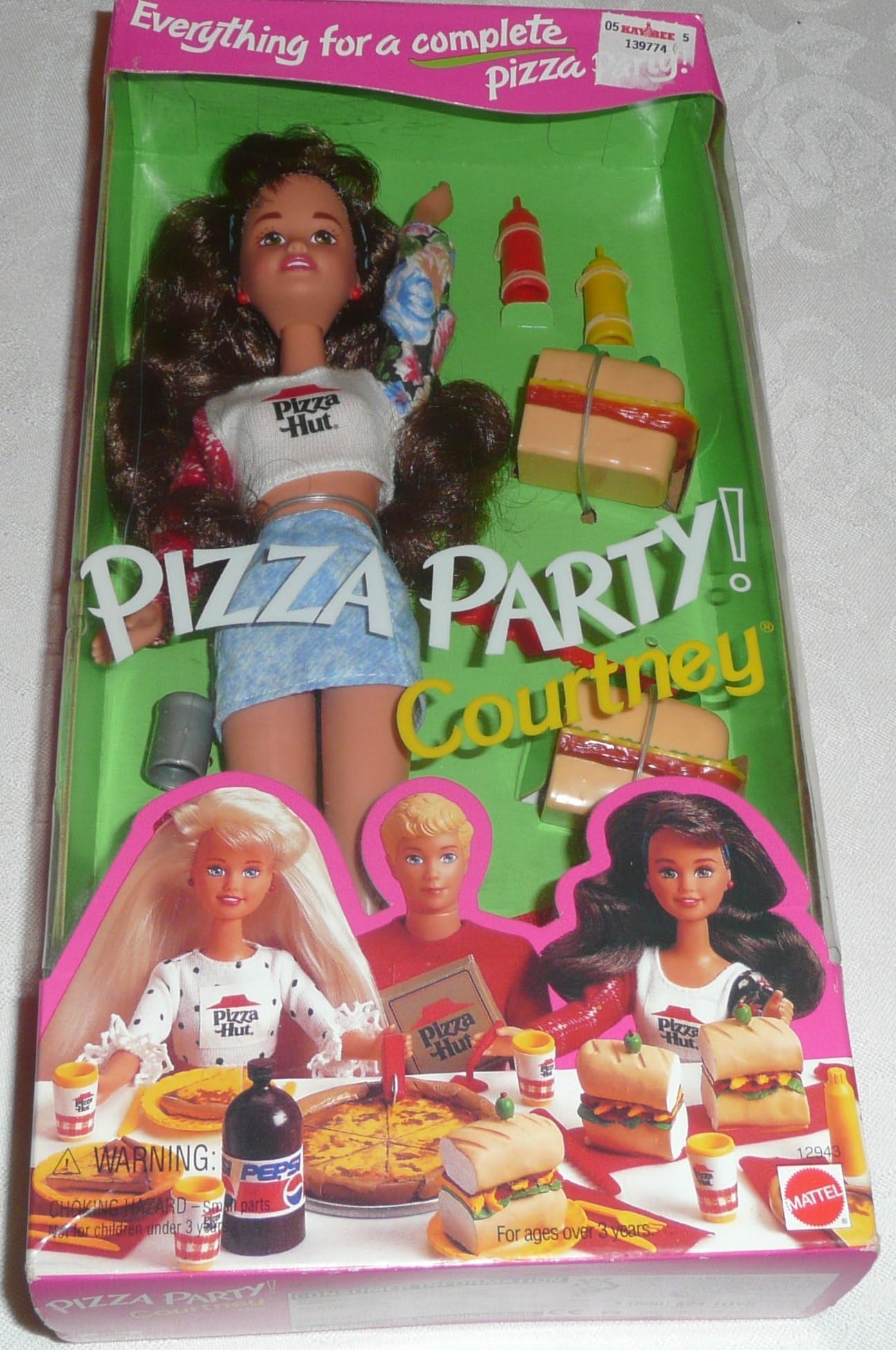 Barbie - Pizza Party COURTNEY Doll - Pizza Hut 1994 Mattel