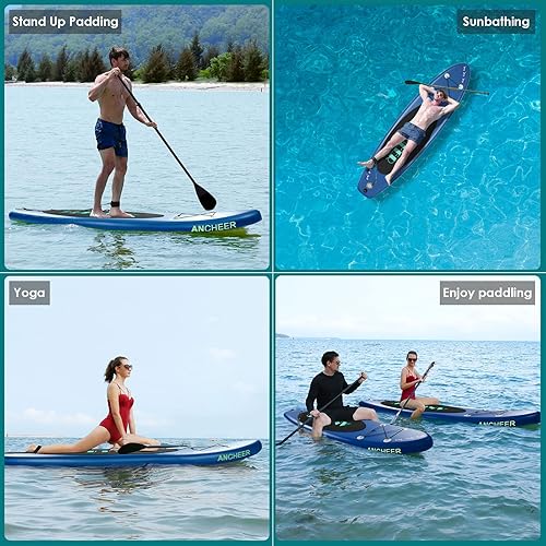 Miniatura 5 de ANCHEER Tabla de remo inflable con accesorios de sup premium y bolsa de transporte, paleta ajustable, correa de bobina, bomba de mano para jóvenes