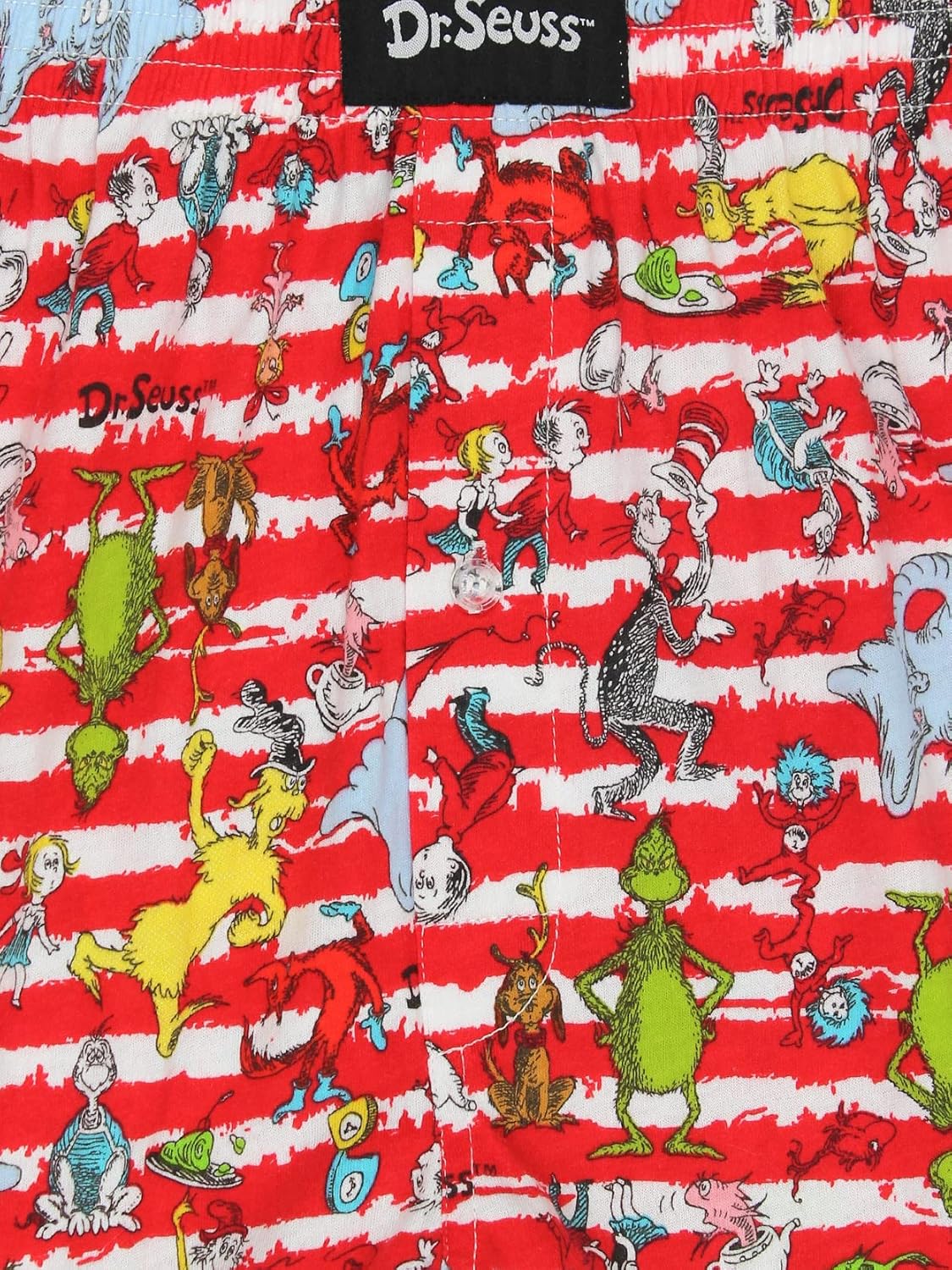 Dr. Seuss Men's Button Fly Boxer Lounge Shorts - Image 5