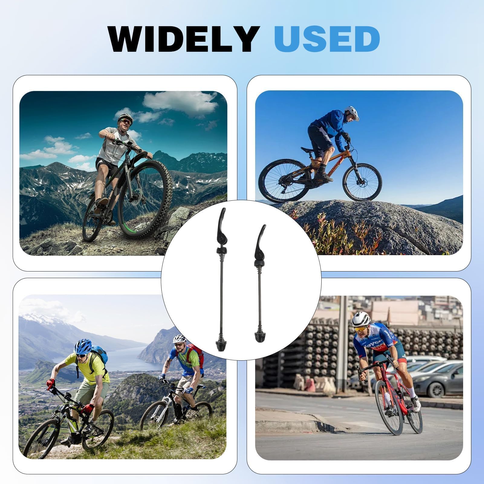 Tappo Perno Ruota Bici Sganci Rapidi Antifurto Lega Alluminio Compatibili MTB Bici Strada Trekking Sgancio Rapido Mozzo Ruota Anteriore