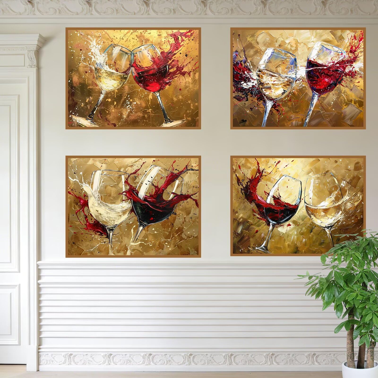 Diamentowa sztuka 4-pak diamentowego obrazu abstrakcyjnego 150 x 100 cm 2026 nowa 5D kwadratowa sztuka kryształowa, sztuka i rzemiosło dla dzieci, hobby dla dorosłych kobiet, dom, bar, biuro, hotel