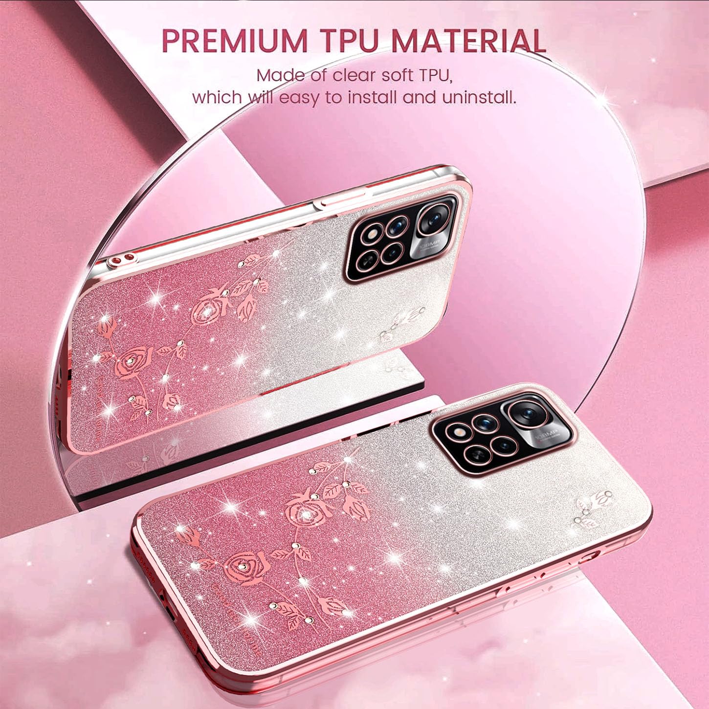 ILING Cover per Xiaomi Redmi Note 12 Pro 5G, Cabina Silicone Colorato Case Proteggi la Fotocamera, Custodia Antiurto Ultrasottile da Donna (Viola