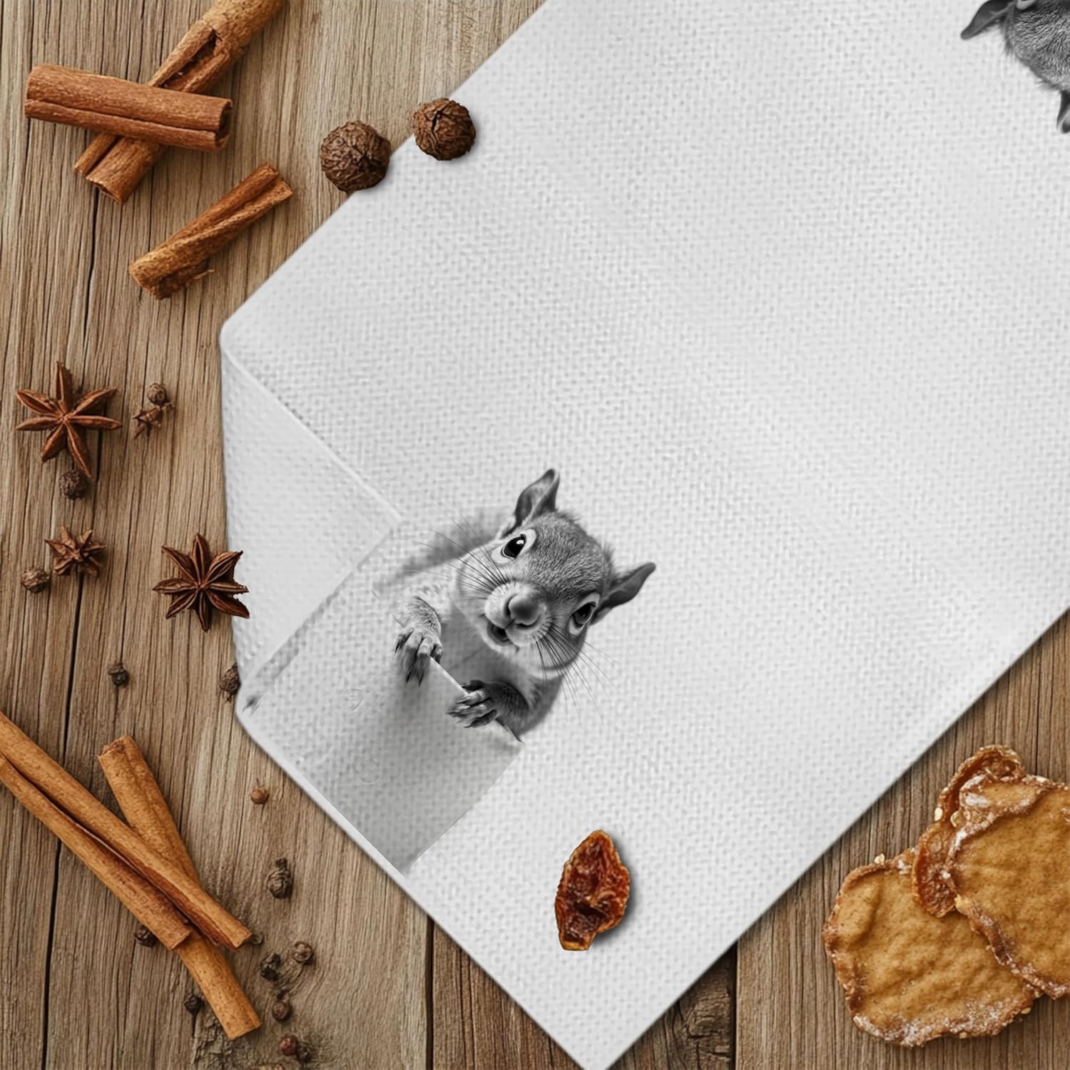 Funny Squirrel Hand Towels for Bathroom Decor, Squirrel Lover Lover Gifts, Funny Kids Bathroom Hand Towels, Funny Kitchen Towels, 16x24 Inches - Image 6