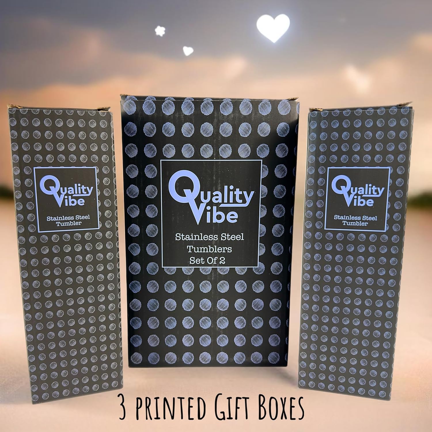 QualityVibe 20 oz Wifey & Hubby Skinny Tumblers, Set of 2, Stainless Steel, Engraved, Modern, Wedding & - Image 6