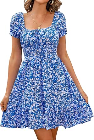 Mediterranes Sommerkleid Langarm - Lässiges Maxikleid Mit Blumenprint