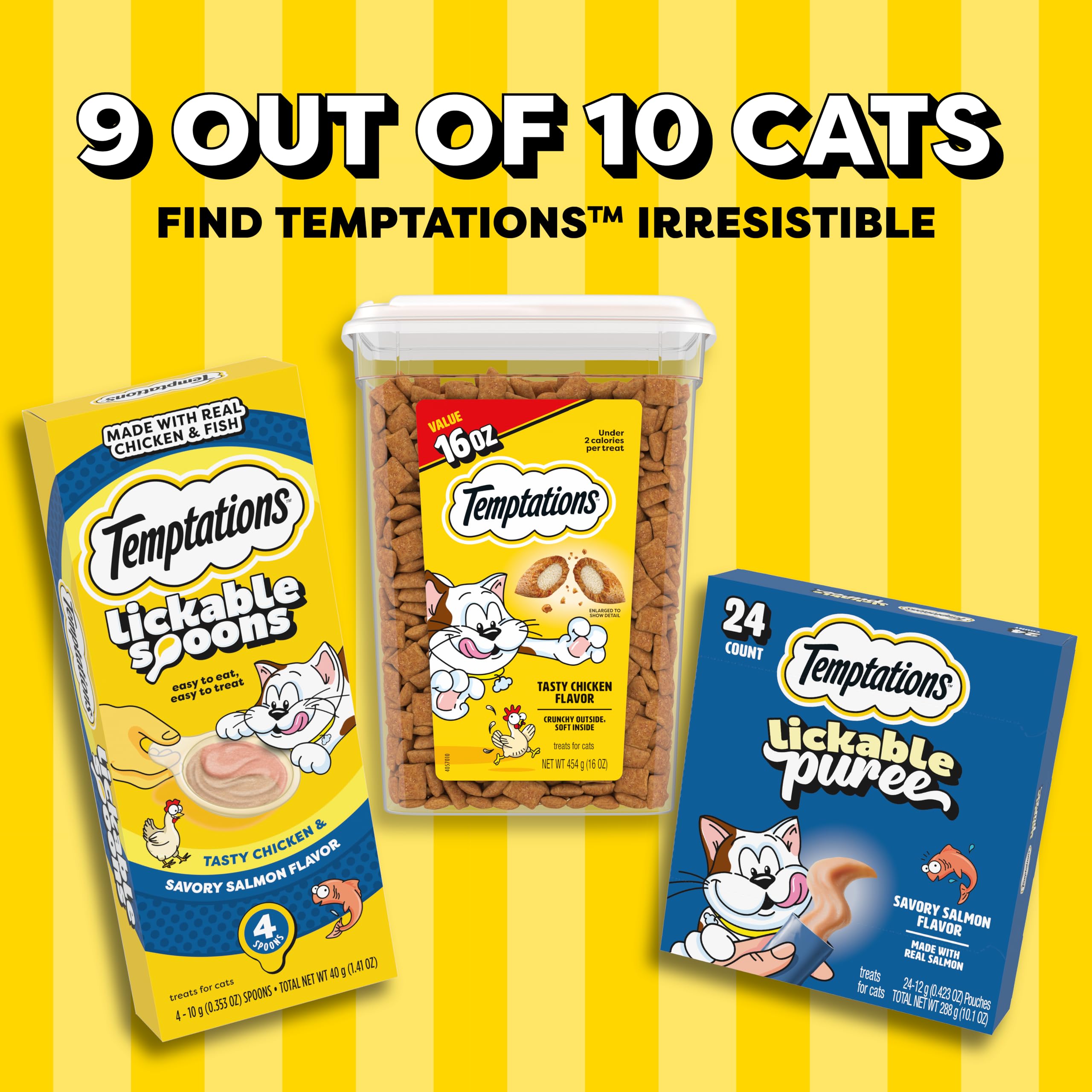 Temptations ShakeUps Cat Treats Crustacean Celebration 5.29 oz | Under 2 calories per treat resealable stay-fresh pouch 100% complete & balanced adult cat food use as snack or meal topper product thumbnail 8