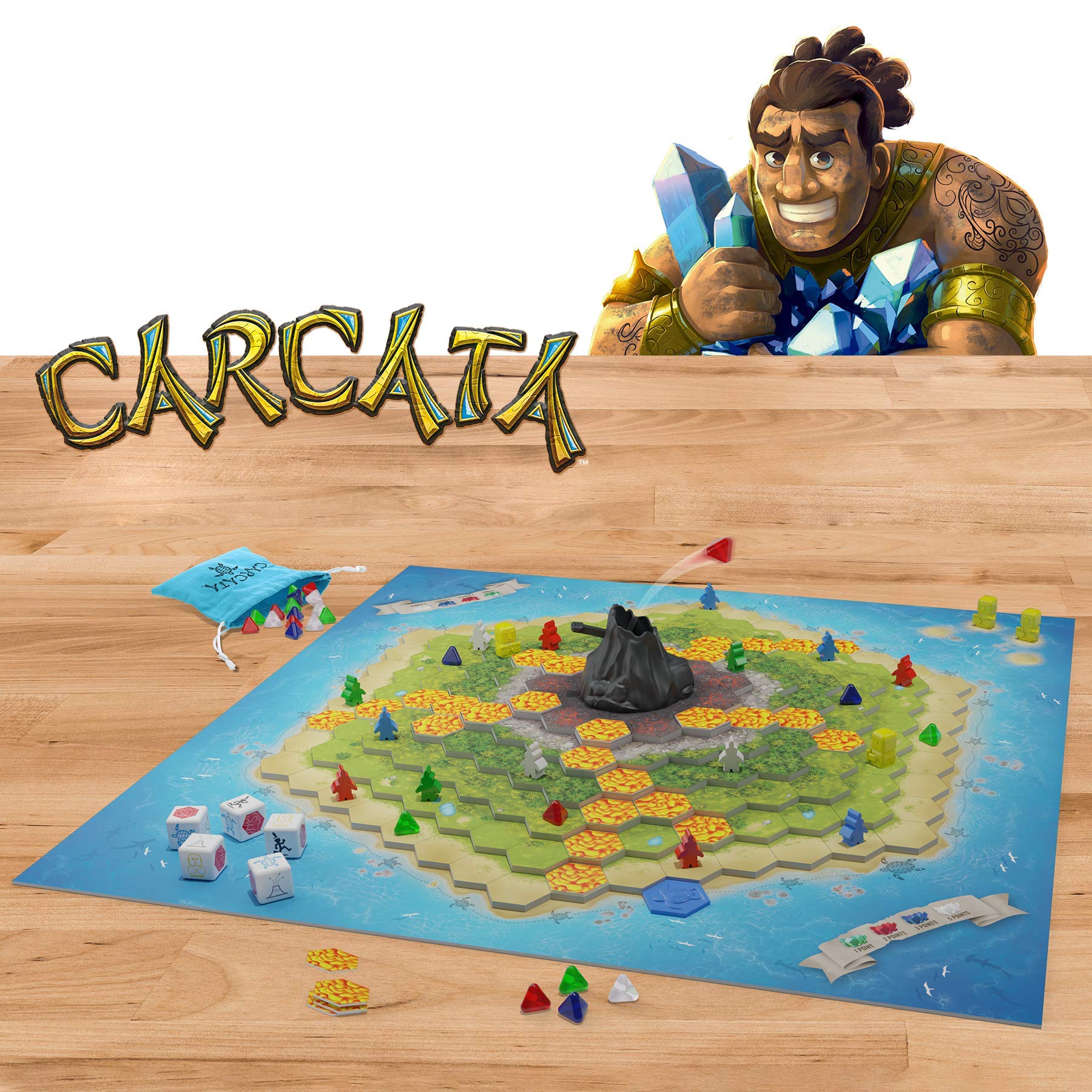 Goliath - Carcata - L'Ile au Volcan - Jeu de société - A partir de 8 ans - A Jouer En Famille - Jeu de stratégie - De 2 à 4 joueurs