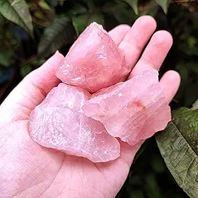 Quartzo Rosa Pedra Bruta Natural Amor Próprio Incondicional Cura Energética Auto Estima Cristal Chakras Vitti (81g a 100g - uma unidade)