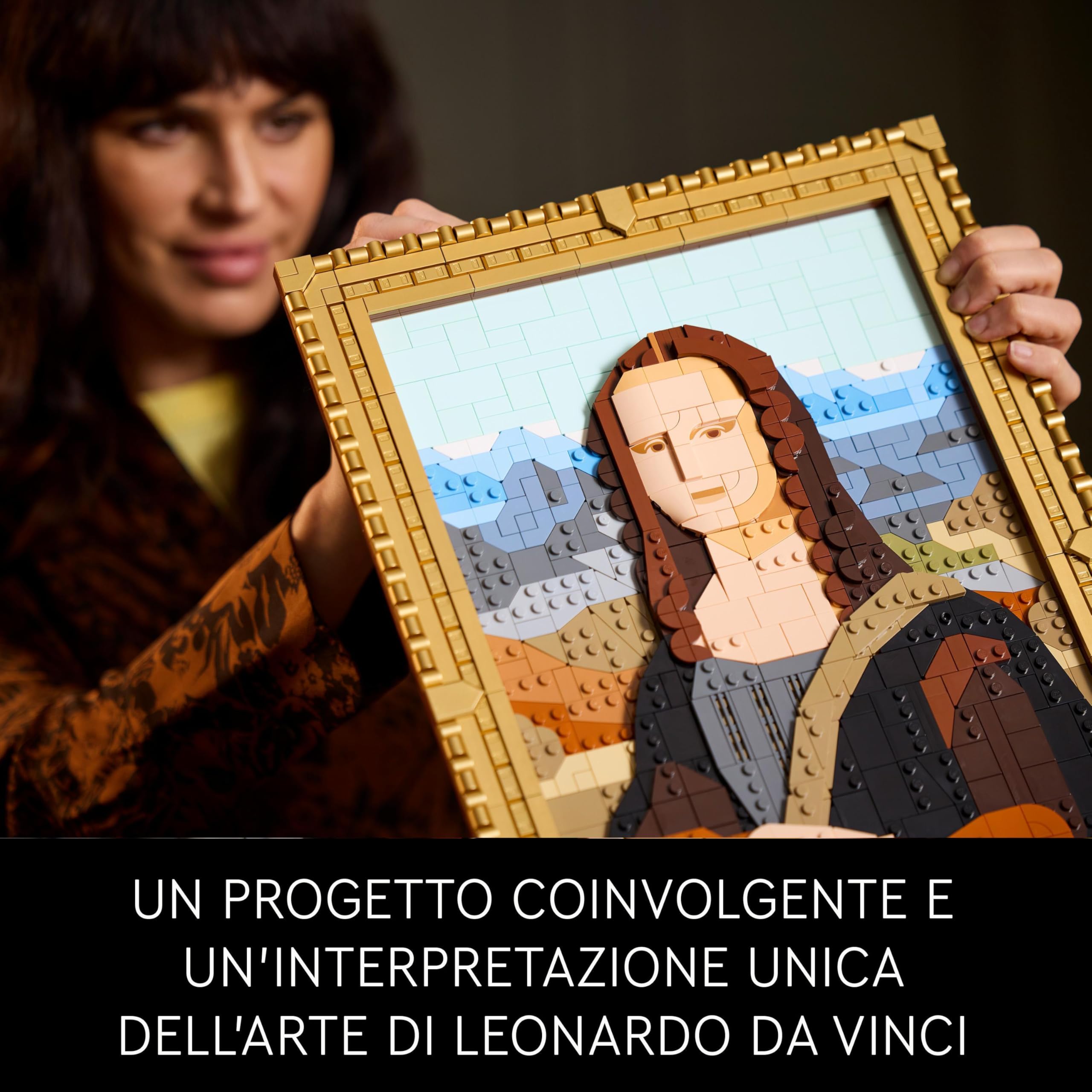 LEGO Art Gioconda, Riproduzione Opera d'Arte Rinascimentale di Leonardo da Vinci in Mattoncini, Decorazione da Parete di Casa, Idea Regalo Creativa per Adulti, Uomo, Donna, Lui, Lei e Artisti 31213
