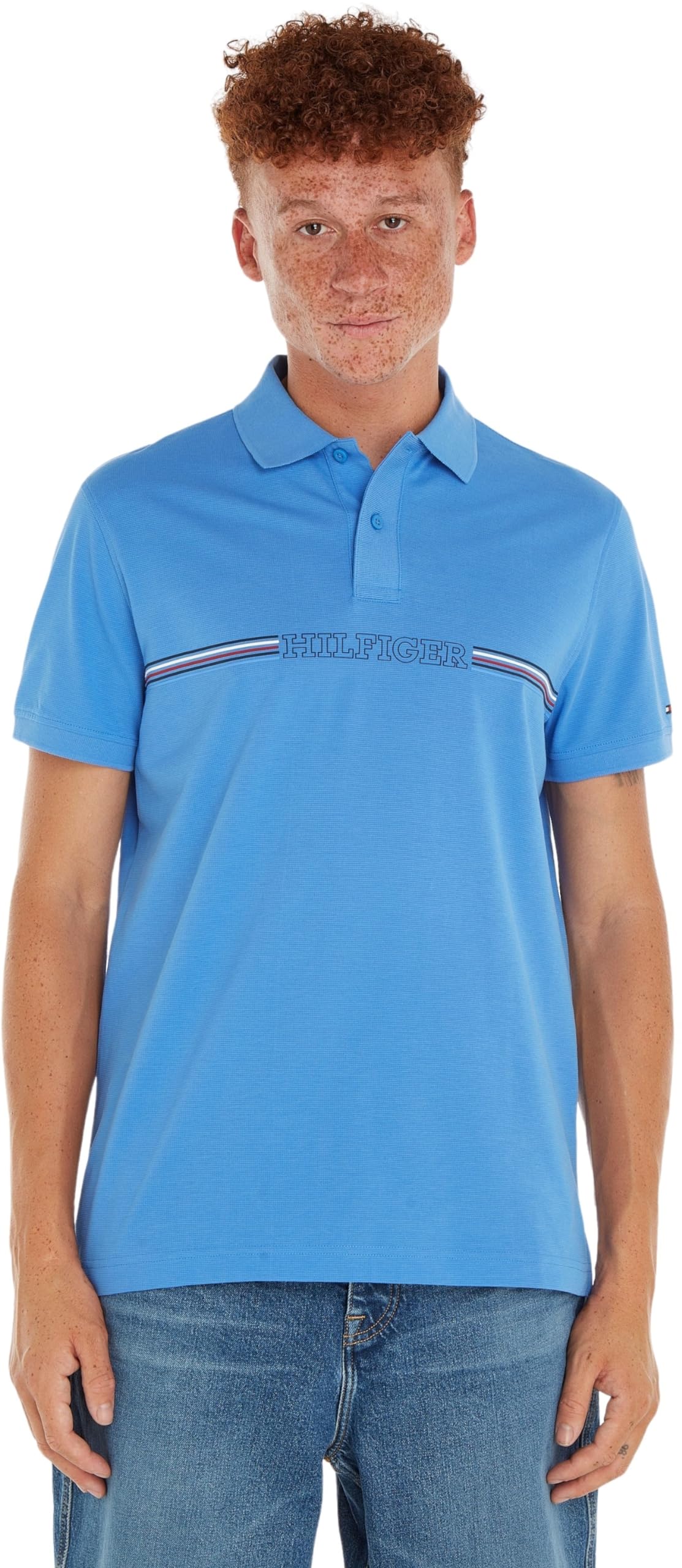 Tommy Hilfiger Herren Poloshirt Kurzarm Regular Fit, Blau (Blue Spell), XS