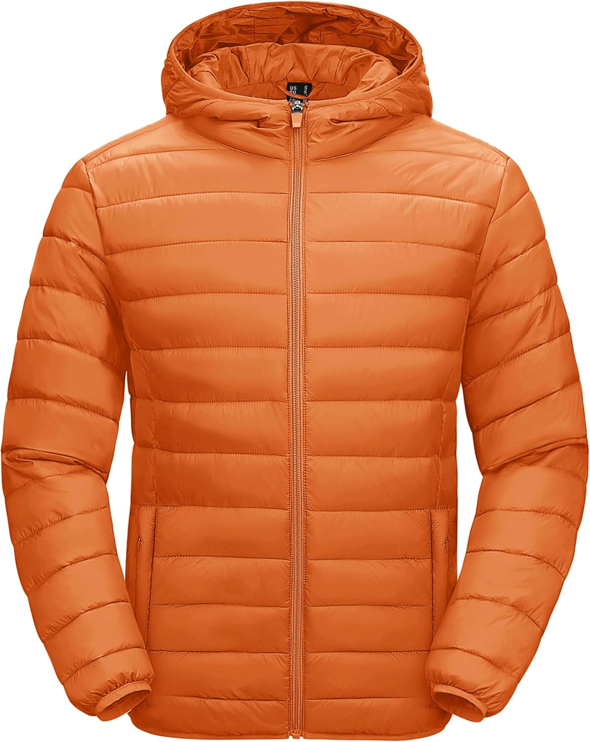 MAGCOMSEN Men’s Lightweight Puffer Jacket Hooded Warm Winter Coat Quilted Lined Water-Resistant Full Zip Bubble Jackets