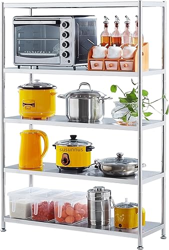 susunnus Estantes de acero inoxidable, estantes de garaje de 5 niveles, estantes de metal resistentes y estantes de almacenamiento industrial, disponible en Yaxa Colombia