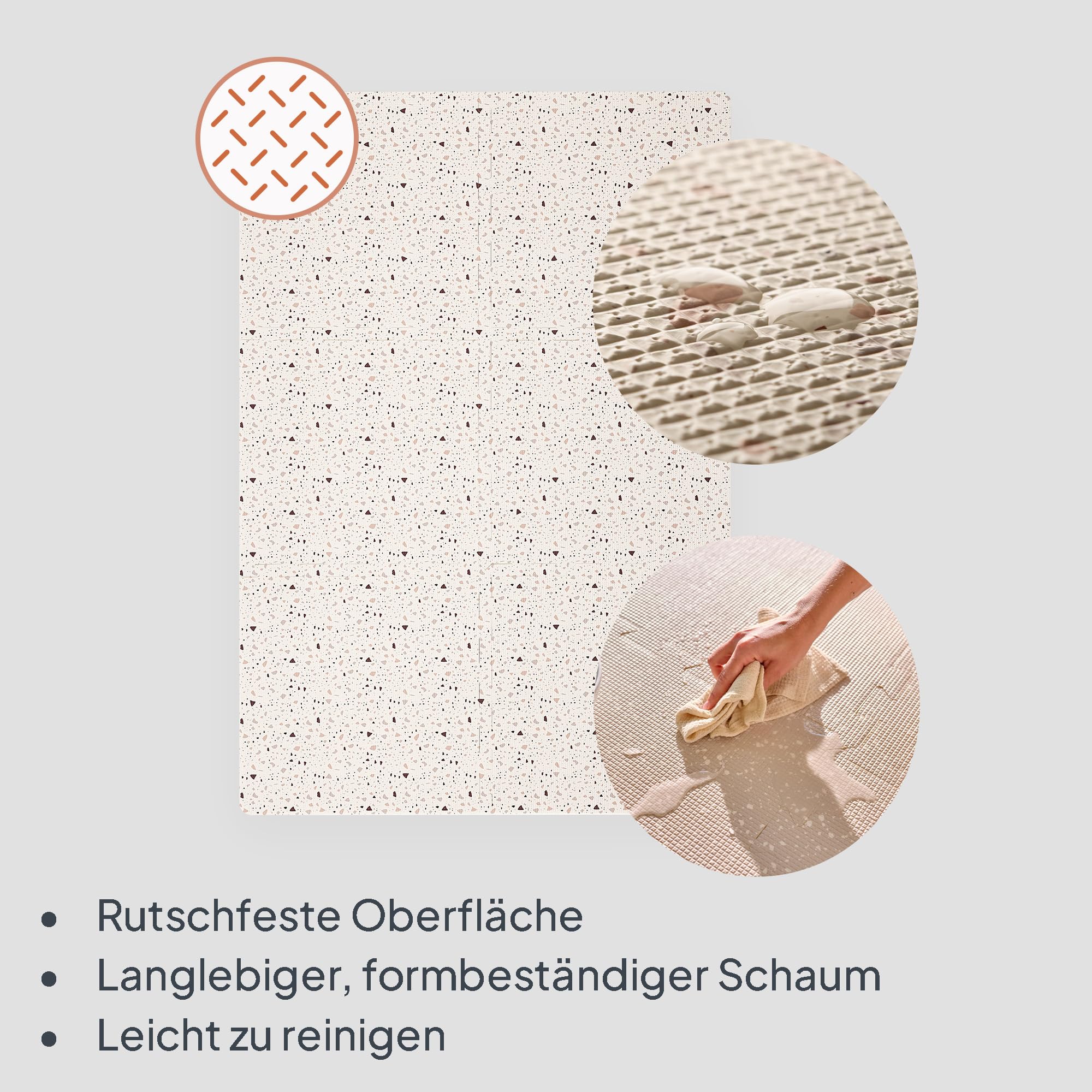 LIONELO YOKA Puzzle-Spielmatte 6-teilig für Babys, 173 × 116 x 1,5 cm | für Kleinkinder, doppelseitig, ungiftig & geruchlos, rutschfest, leicht zu reinigen