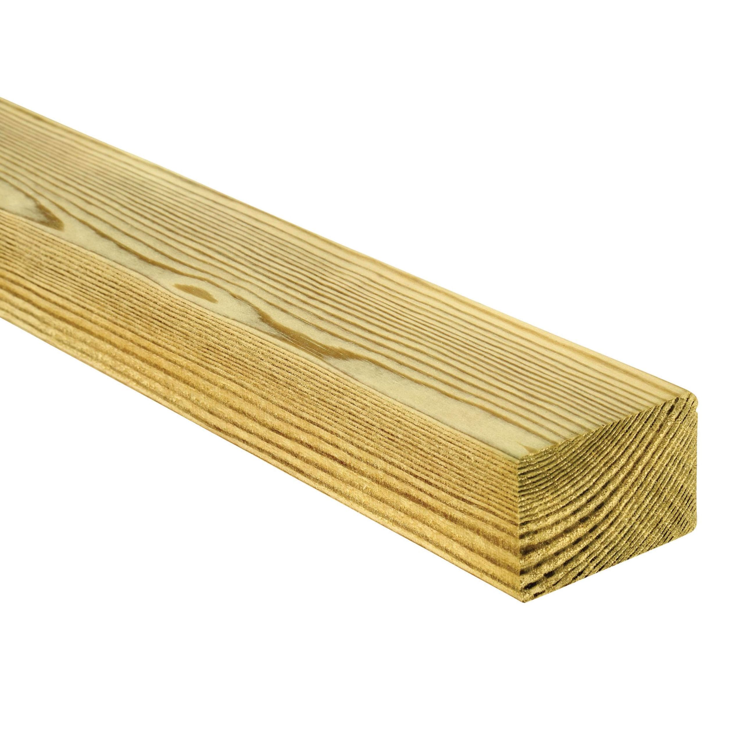 45 x 70 x 3000mm C16 Treated Structural Timber, Kiln Dried Spruce Softwood Carcassing Wood Beam, Pressure Treated Construction Timber