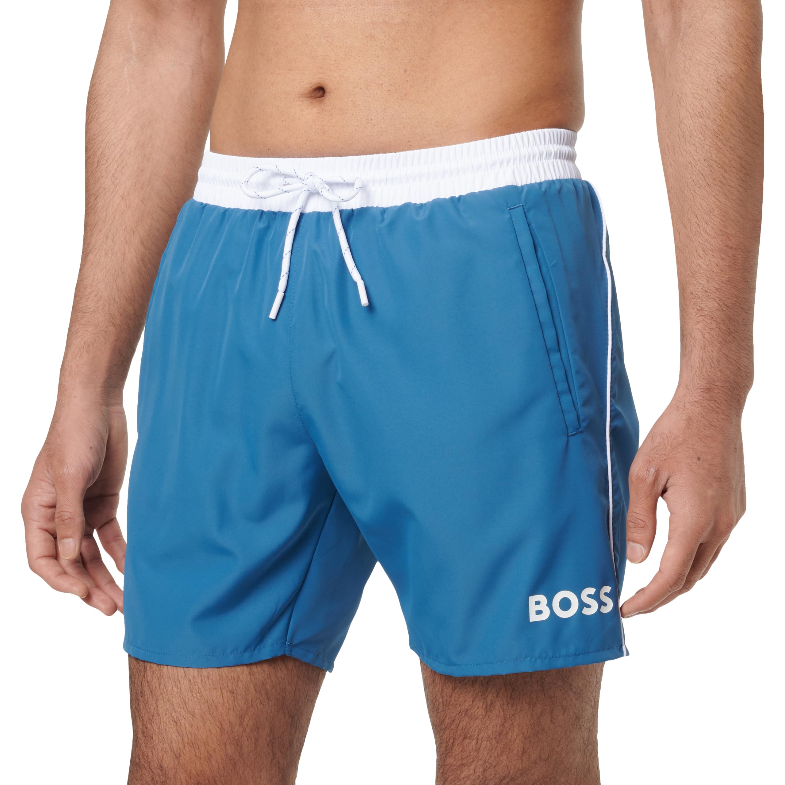 BOSS Herren Mittlere Länge, Solide Badehose Badehose
