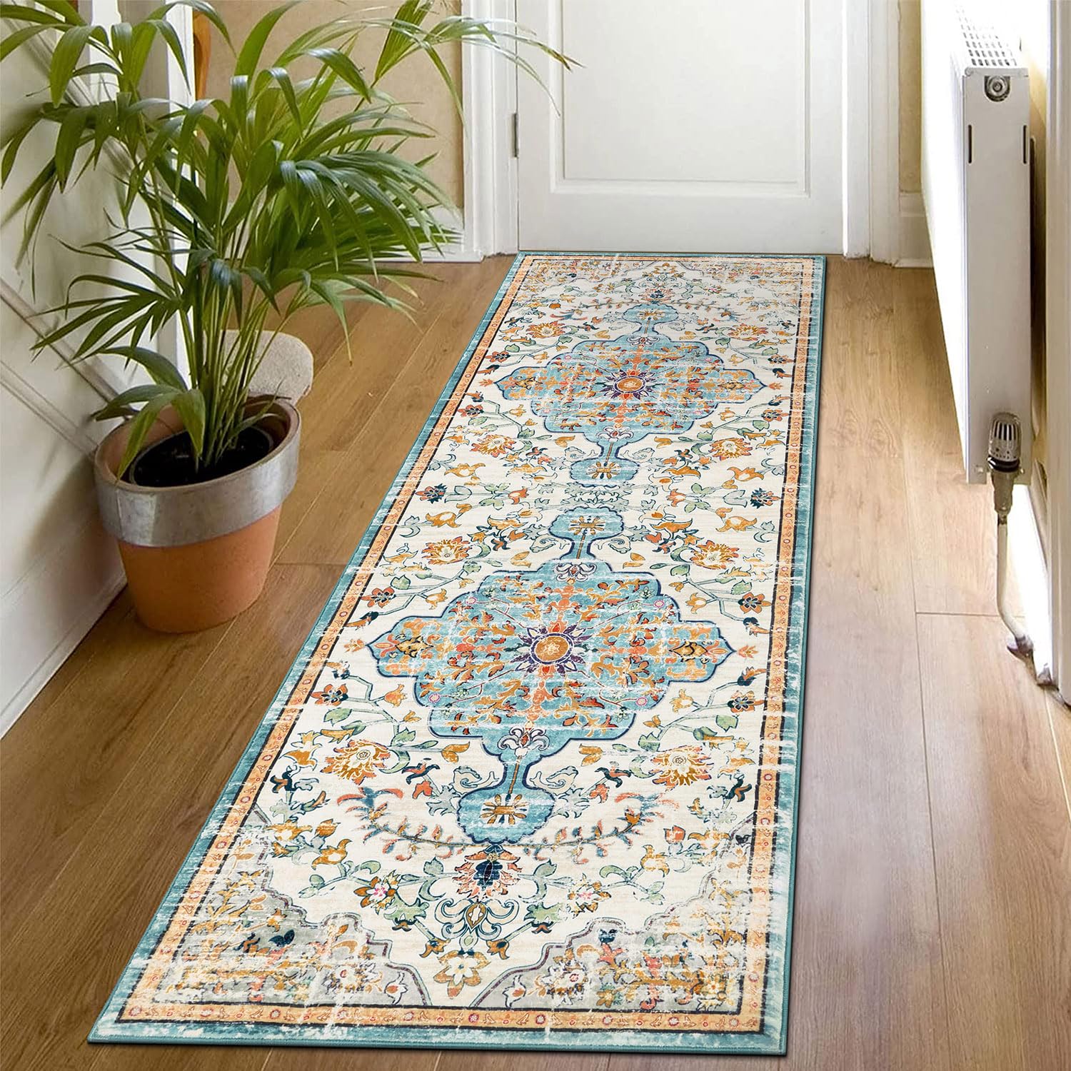 SHACOS Loper vloerkleed voor gangen, 60 x 240 cm Moderne vloerkleden voor hal en hal, antislip wasbare tapijtlopers voor keuken, zachte laagpolige lopers voor hal, entree, naast wasruimte
