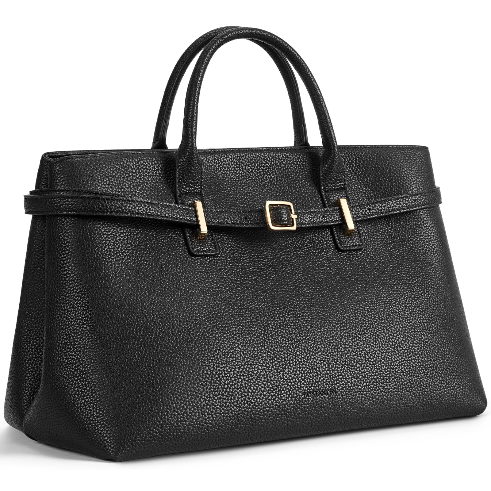 BOSTANTEN Vegan Leather Purse for Women Top Handle Purses with Gold Buckle Belt Satchel Tote Handbag with Adjustable Strap