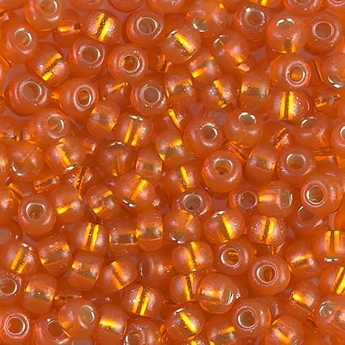 6/0 Round S/L Orange Miyuki Seed Beads APPX 20GM Tube