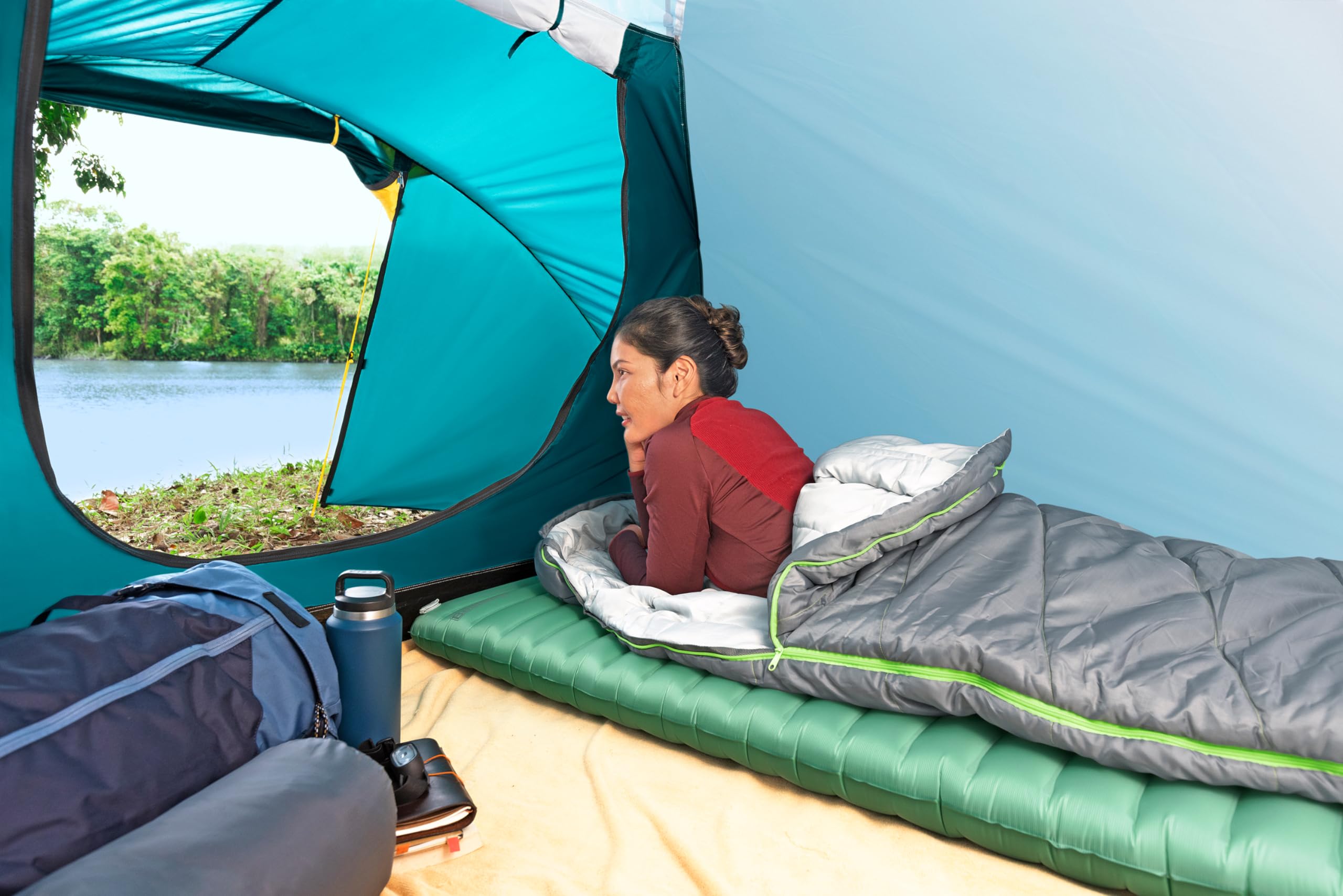 Bestway aufblasbare Single-XL-Isomatte AdventuRest 198 x 71 x 7,5 cm