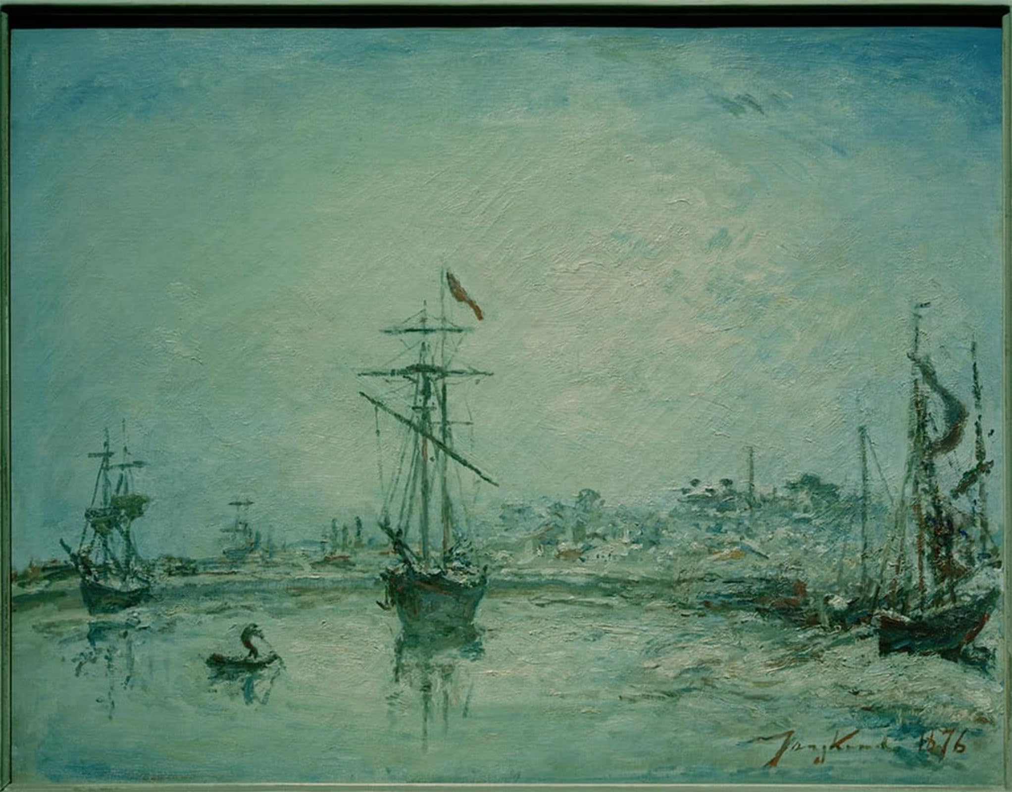 POSTERIIk Famous Animal Posters Vintage Picture the Port of Honfleur by Johan Barthold Jongkind Modern Wall Decor for Home Decor 60x90cm