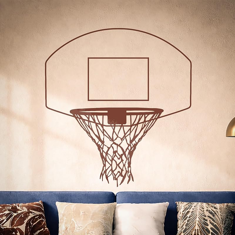 Calcomanía de vinilo para pared, aro de baloncesto, cesta, red, decoración de habitación deportiva, pegatinas, Mural, decoración grande (ig5533)