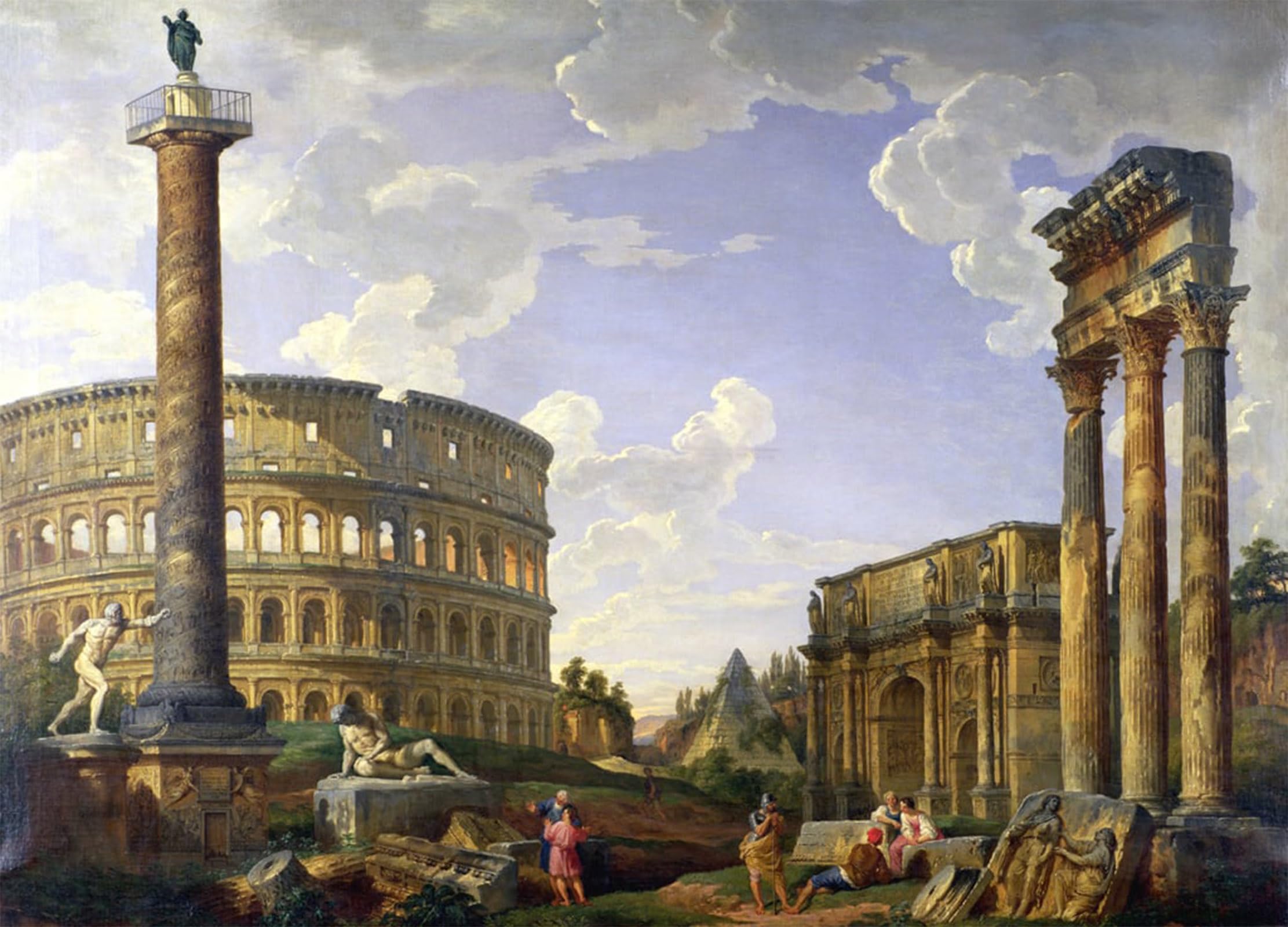POSTERIIk Famous Print Pop Art Wall Art Graffiti Roman Capriiiiiccio Showing the Colosseum by Paolo Pannini Art Prints for Home Decor 60x90cm