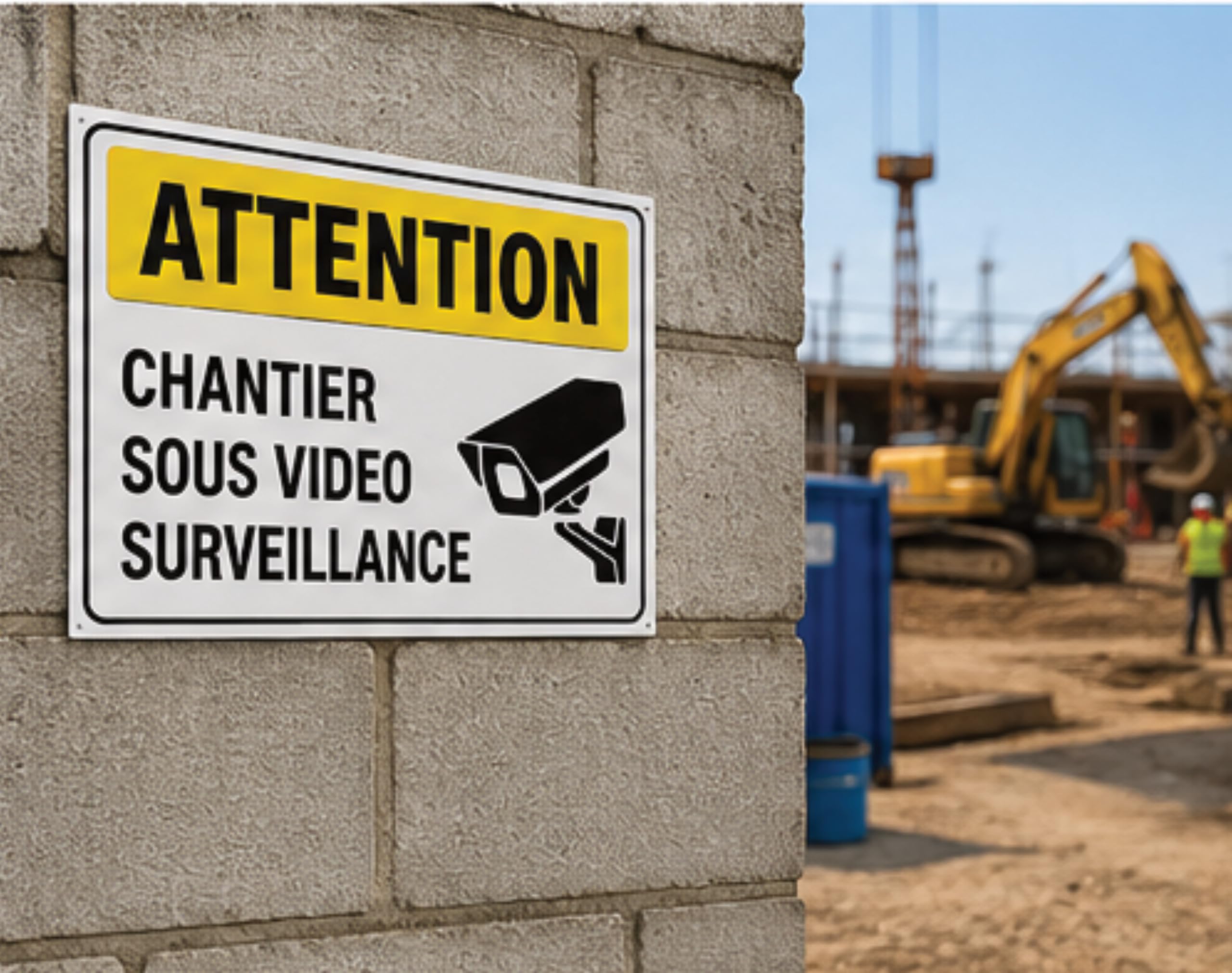Kit Chantier BTP 5 Panneaux de Sécurité – Signalisation Chantier Professionnelle – Port EPI Obligatoire – Travaux en Cours – Vidéosurveillance – Trousse de Secours – Intérieur Extérieur – PVC 3mm