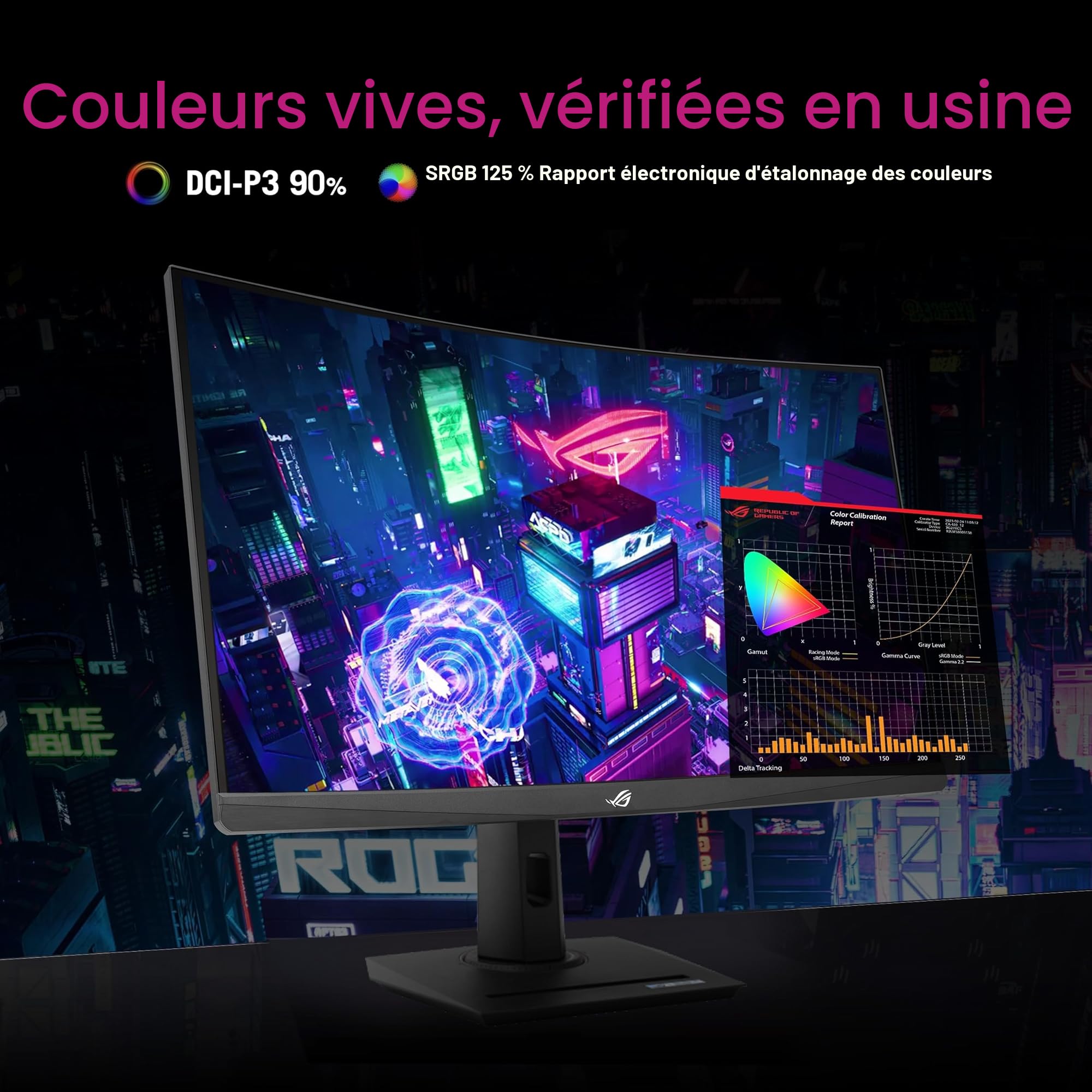 ASUS ROG Strix XG32WCS 32 Pouces 1440p 180Hz Écran PC Gamer Incurvé
