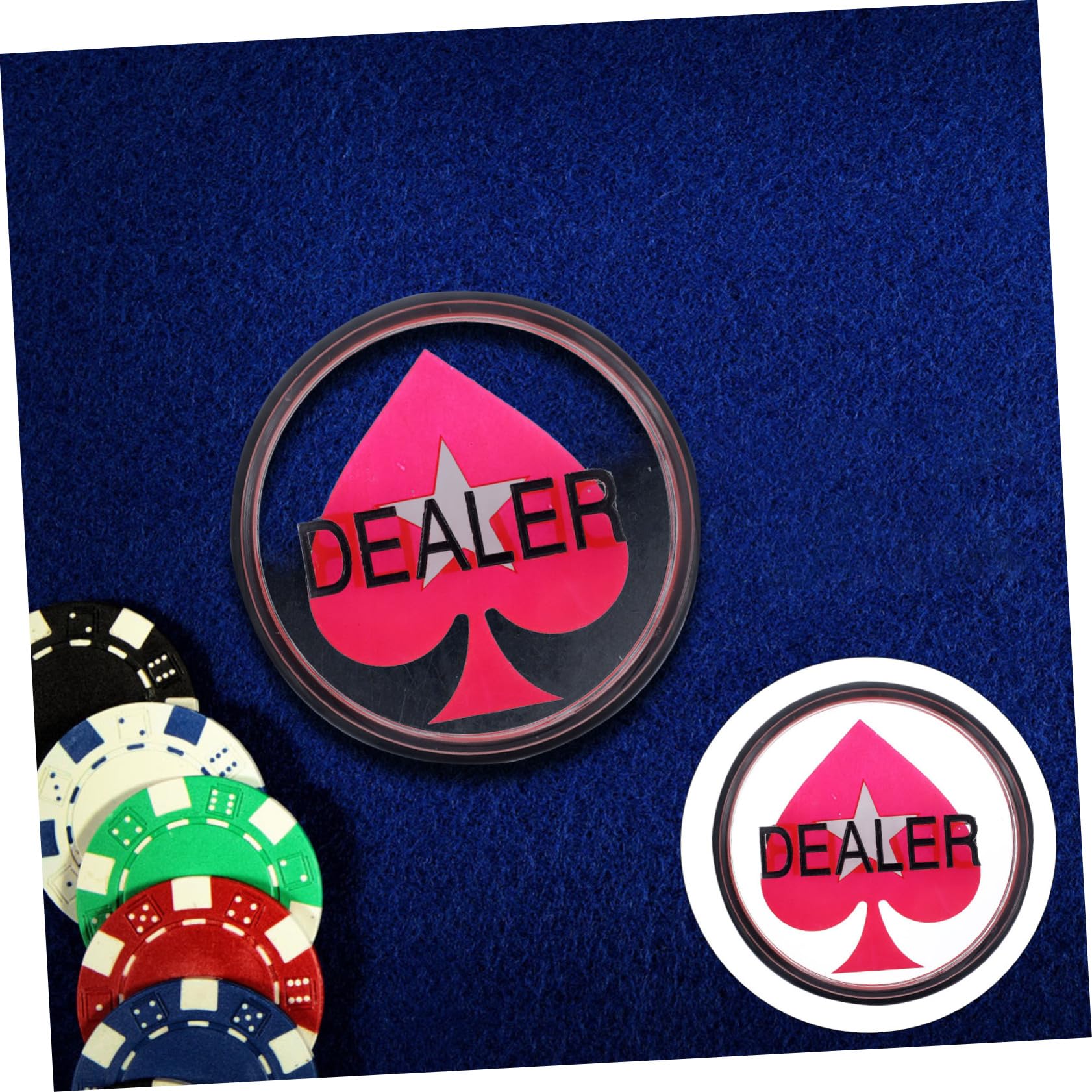 Acrílico Poker Dealer Button Doble Cara Robusto Ligero para Poker Accesorios de Juego y Contador de Tarjetas para Holdem y Accesorios de Juego