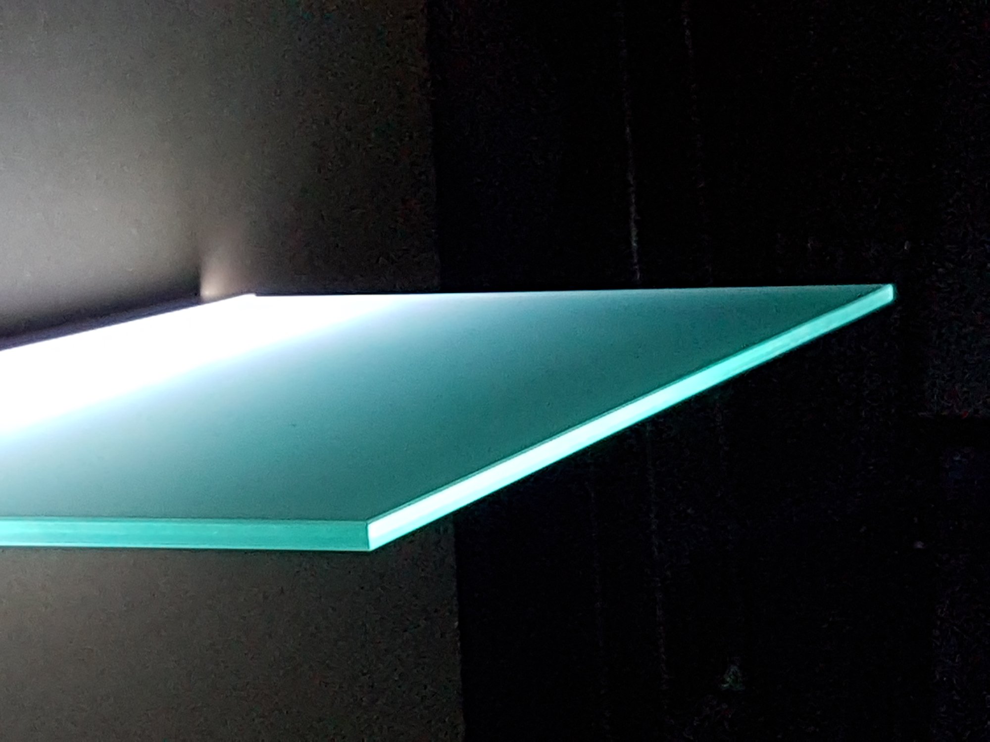 LED light Shelf with DRIVER Illuminated bar kitchen DVD Sky Box Glass shelf (30 X 250 CM)