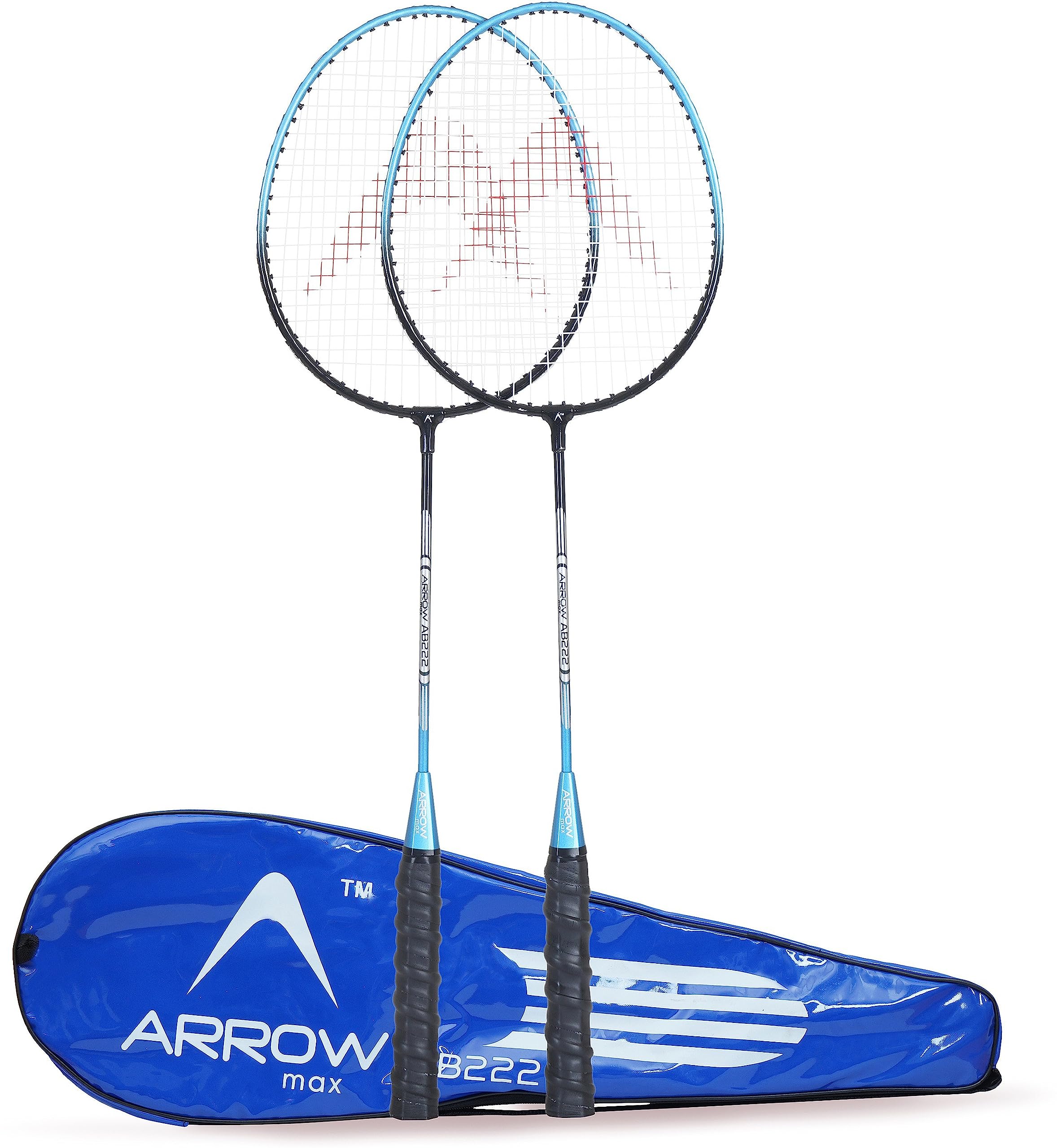ArrowMax Steel Racket Set (AB222) by ONE Shot Retail Red, Blue Strung Badminton Racquet (Pack of: 2, 150 g) (B07KWWPJ98) Amazon Price History, Amazon Price Tracker