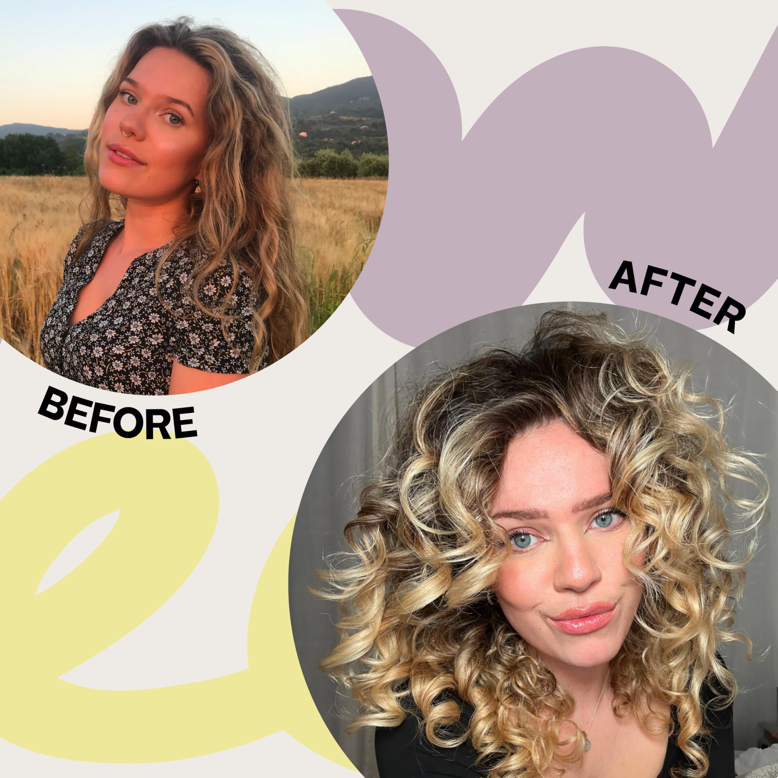 Bali CURLS Styling Heroes Bundle – 4 pièces de routine de coiffage pour des boucles définies, souples et éclatantes – Curl Cream, Volume Foam, Gel de finition et huile de liaison