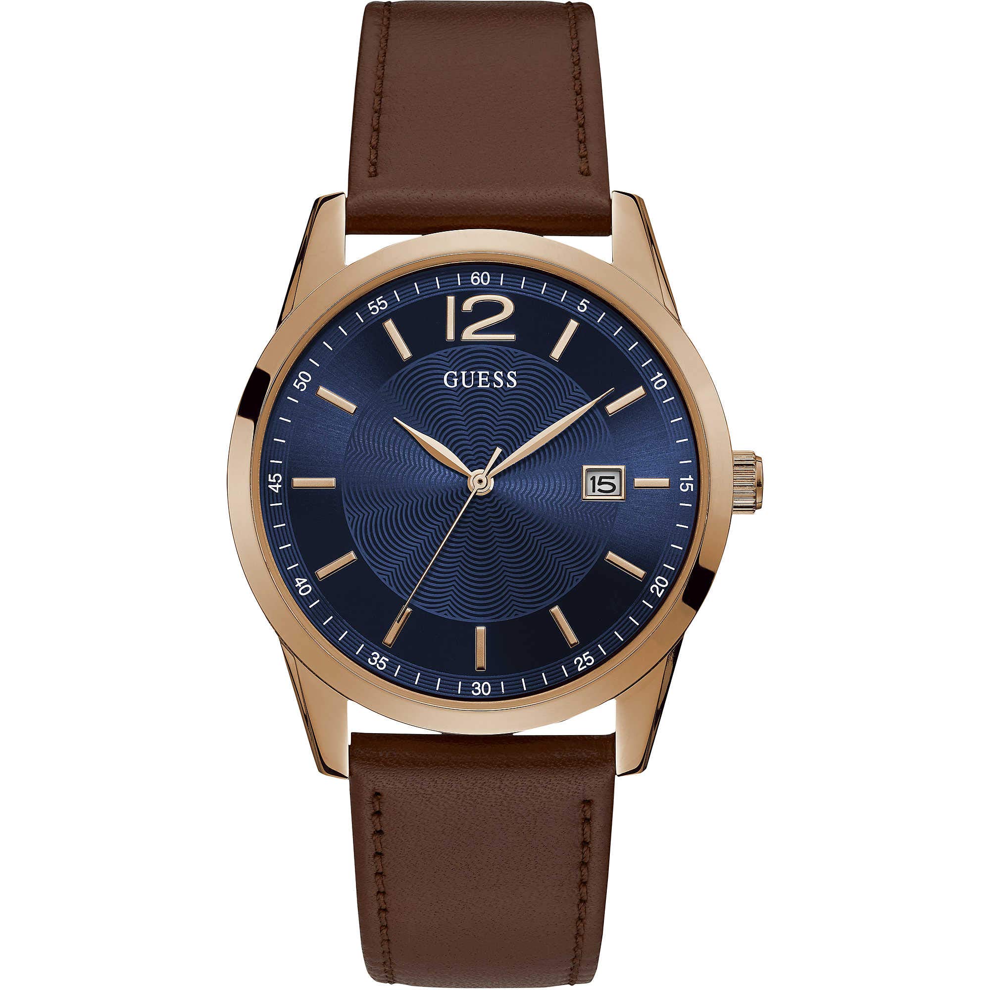 Men's Analogue Quartz Watch with Leather Strap W1186G3