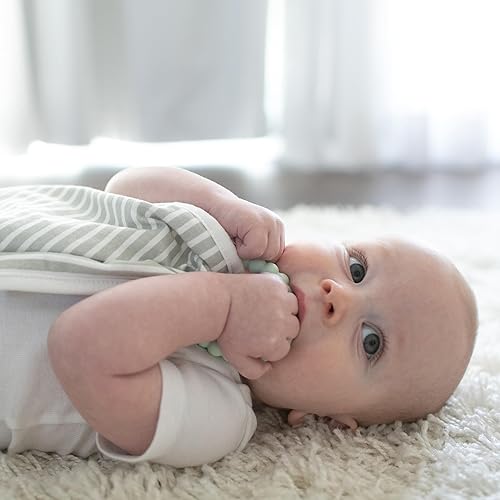 Miniatura 11 de Dr. Brown's Lovey - Manta con anillo de mordedor y chupón HappyPaci de una pieza de silicona 100% de silicona, juego de manta de seguridad calmante