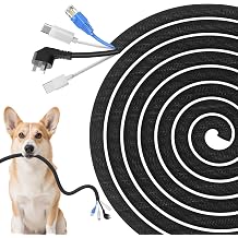 Cord Protectors from Pets No Chew, Ultra Durable Wire Protector Cord Covers for Pets, Flexible Cable Sleeve Cord Management for TV/Computer/Electric Wires/Phone Charging Cables 3/8"-20Feet
