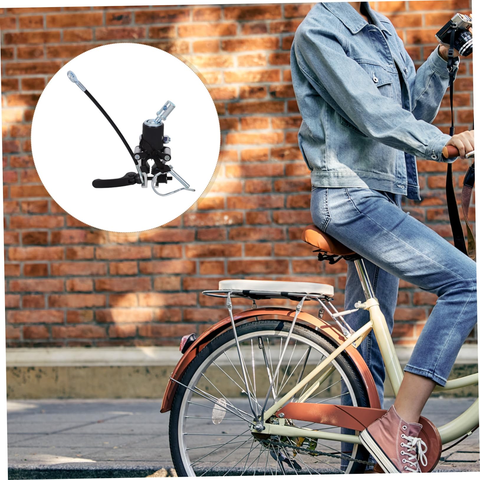 NOLITOY Fahrradanhängerkupplung Anhängeradapter aus Hochfestem Material Allgemein Kompatibel Geräuscharm Einfache Montage für Kinder und Hundeanhänger Fahrrad Zubehör für Reisen